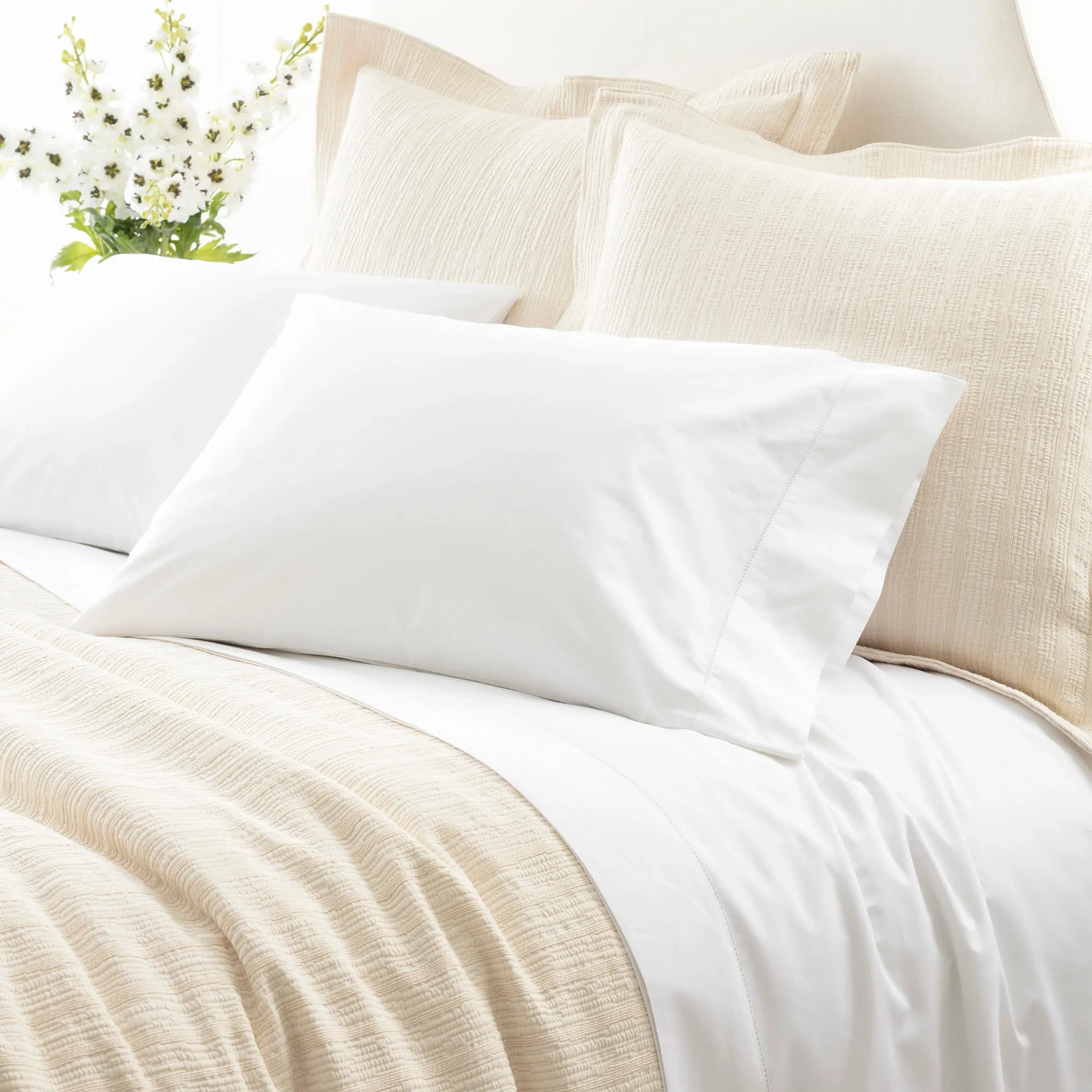 Classic Hemstitch Pillowcases (Pair) | White