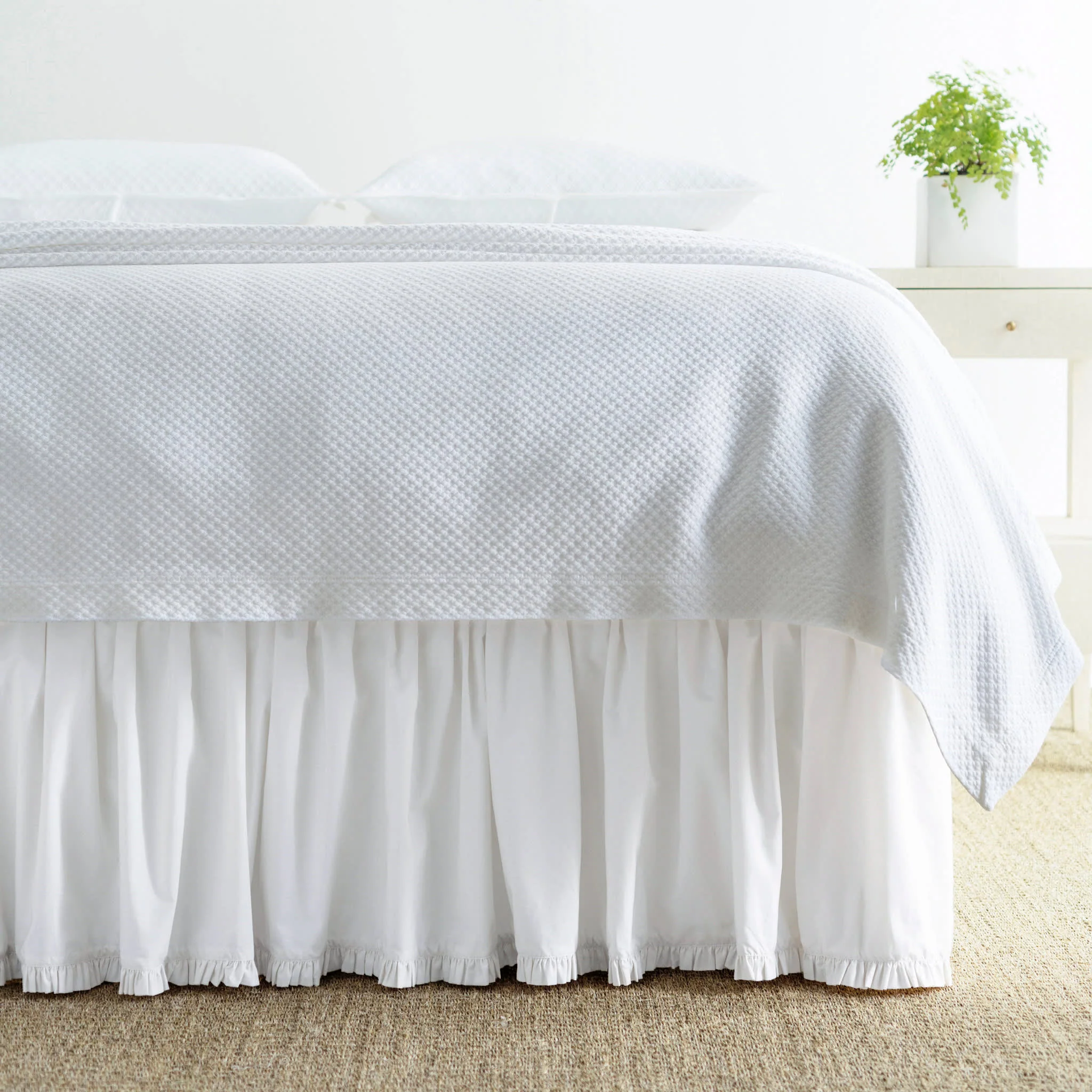 Classic Ruffle Bed Skirt | White