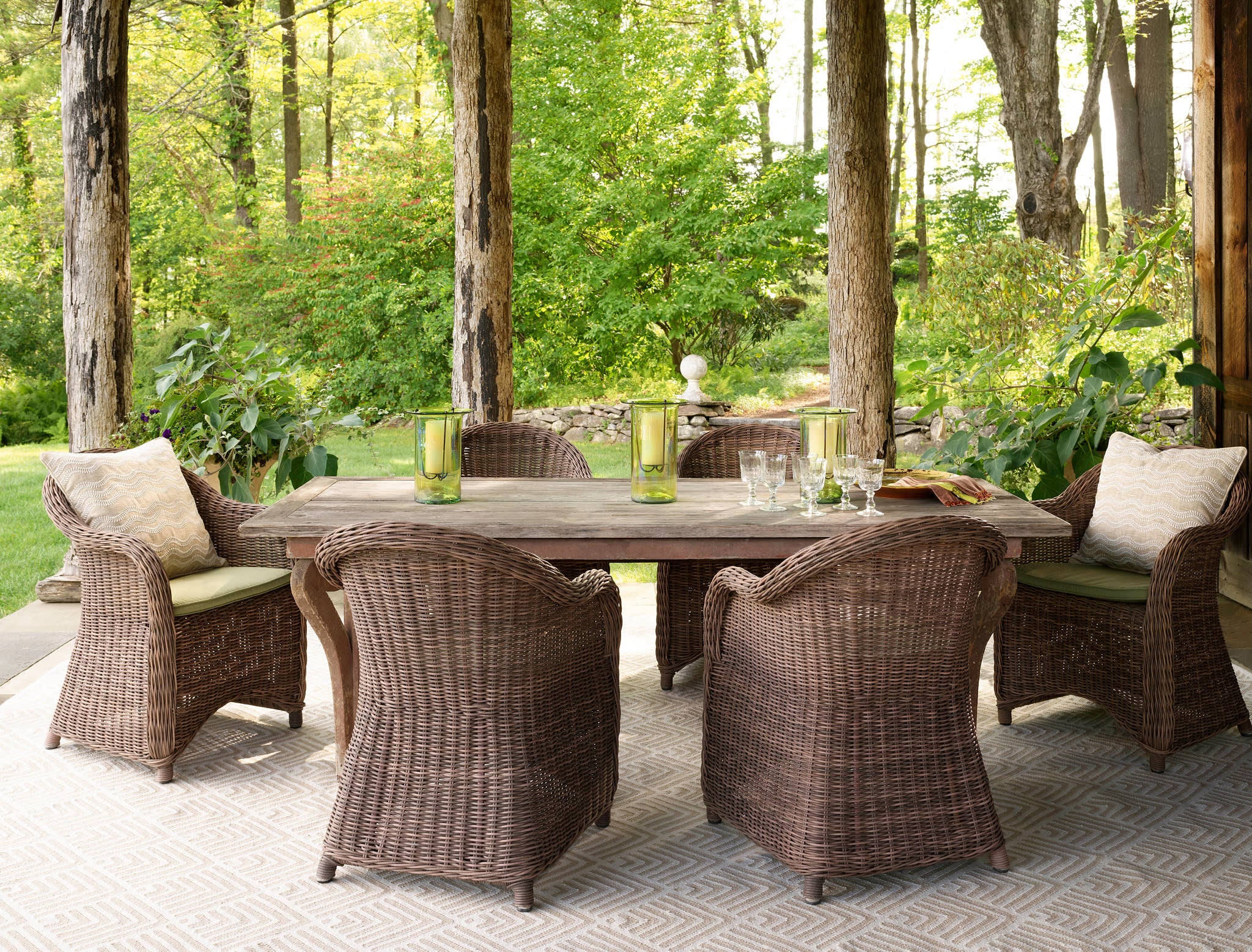 Cleo Handwoven Indoor/Outdoor Rug by Bunny Williams | Cement - Image 3