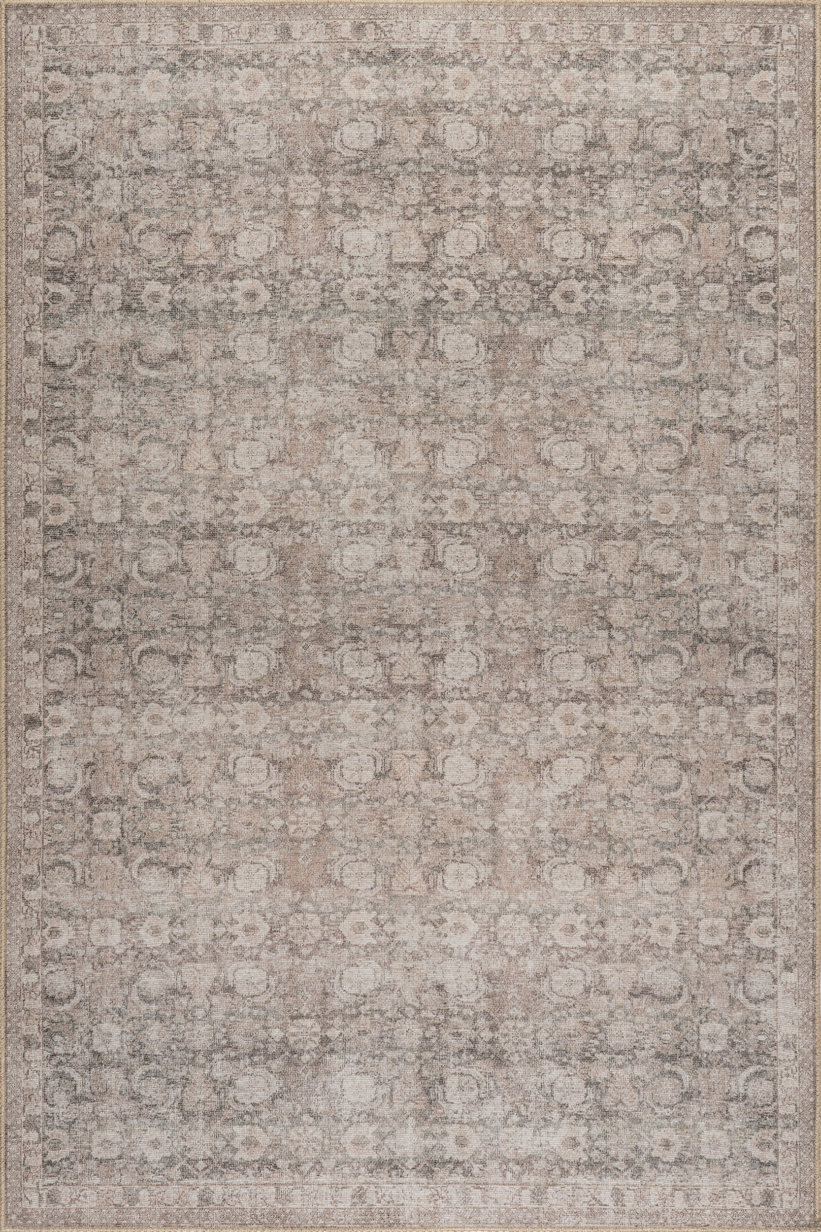 Clifton Antiqued Jute-Blend Rug | Dark Beige