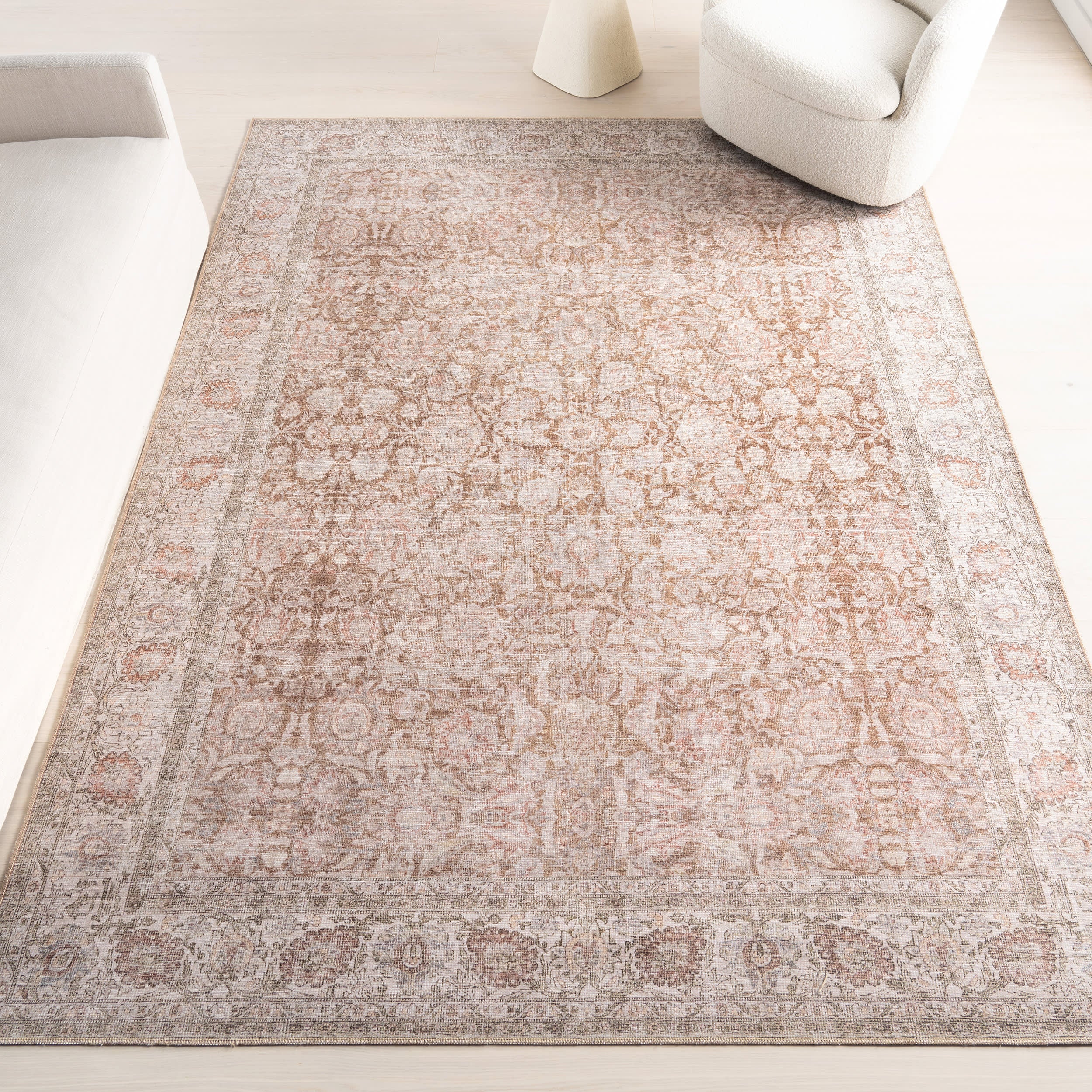 Clinton Antiqued Jute-Blend Rug | Rust - Image 10