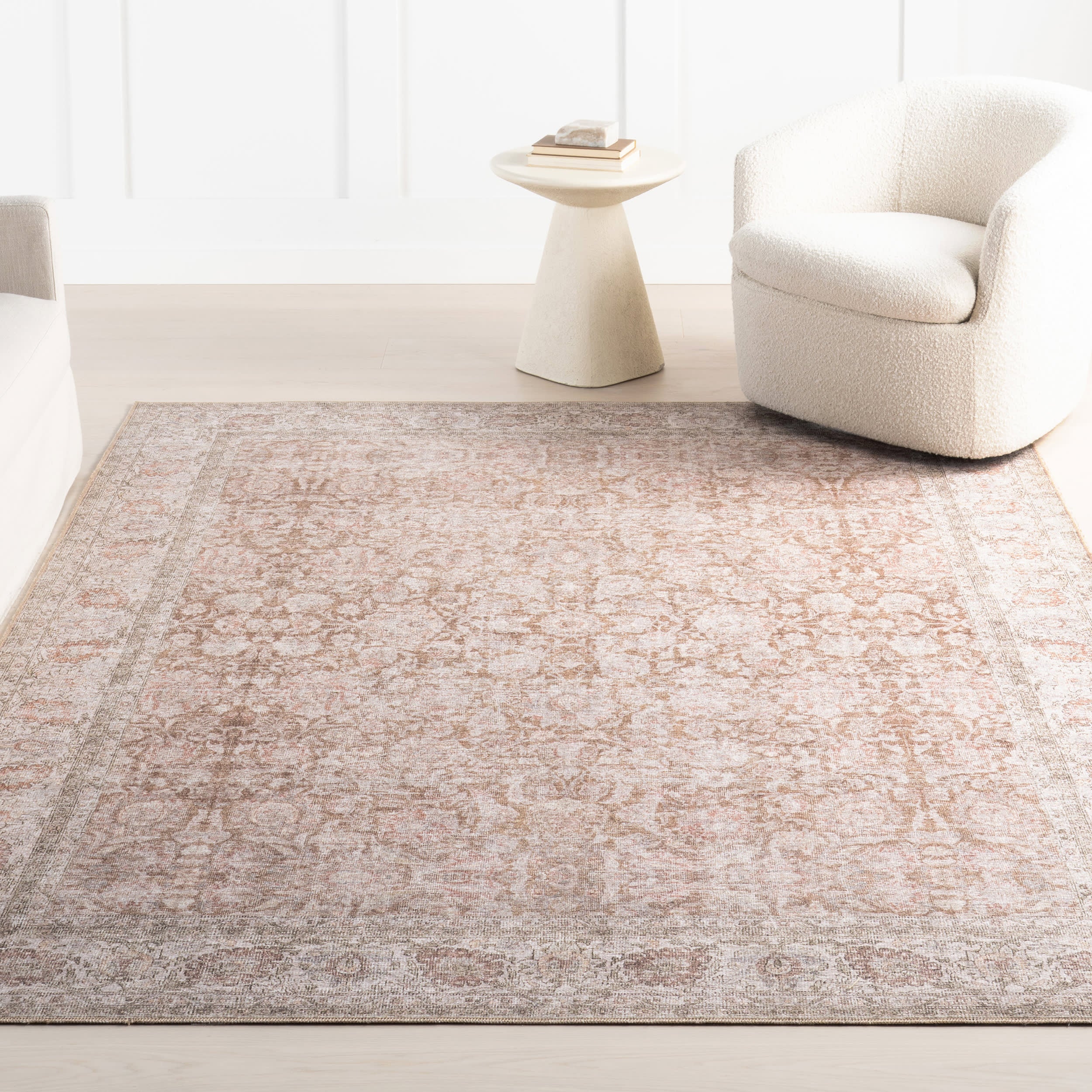 Clinton Antiqued Jute-Blend Rug | Rust - Image 5