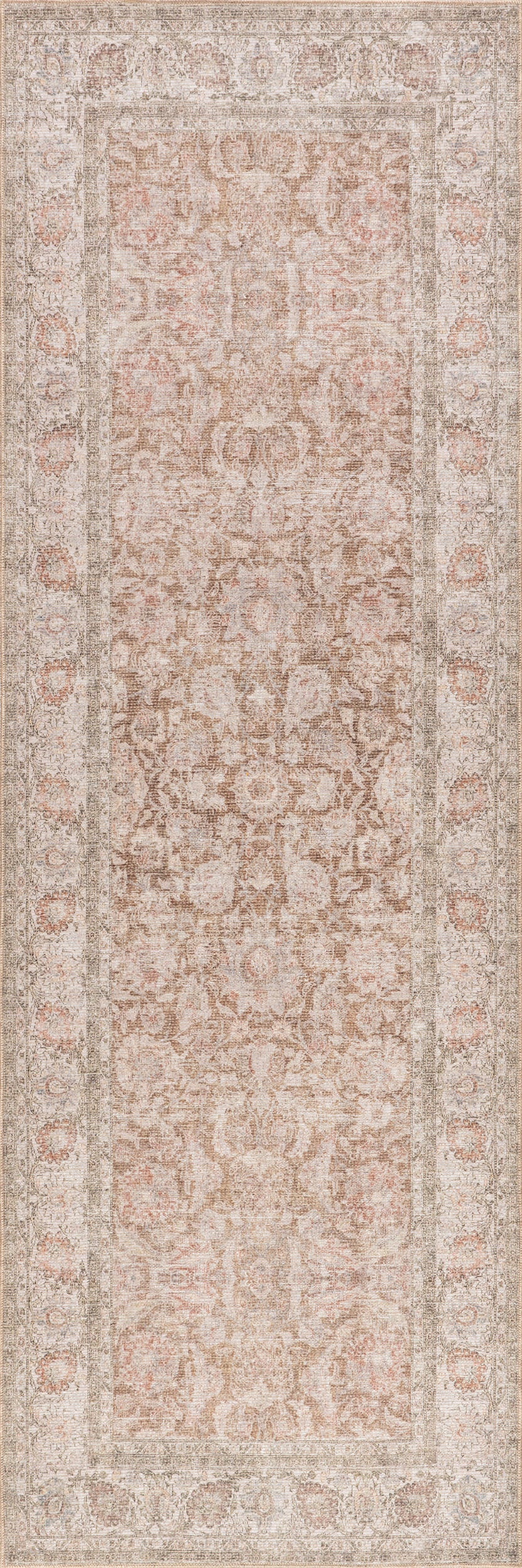 Clinton Antiqued Jute-Blend Rug | Rust