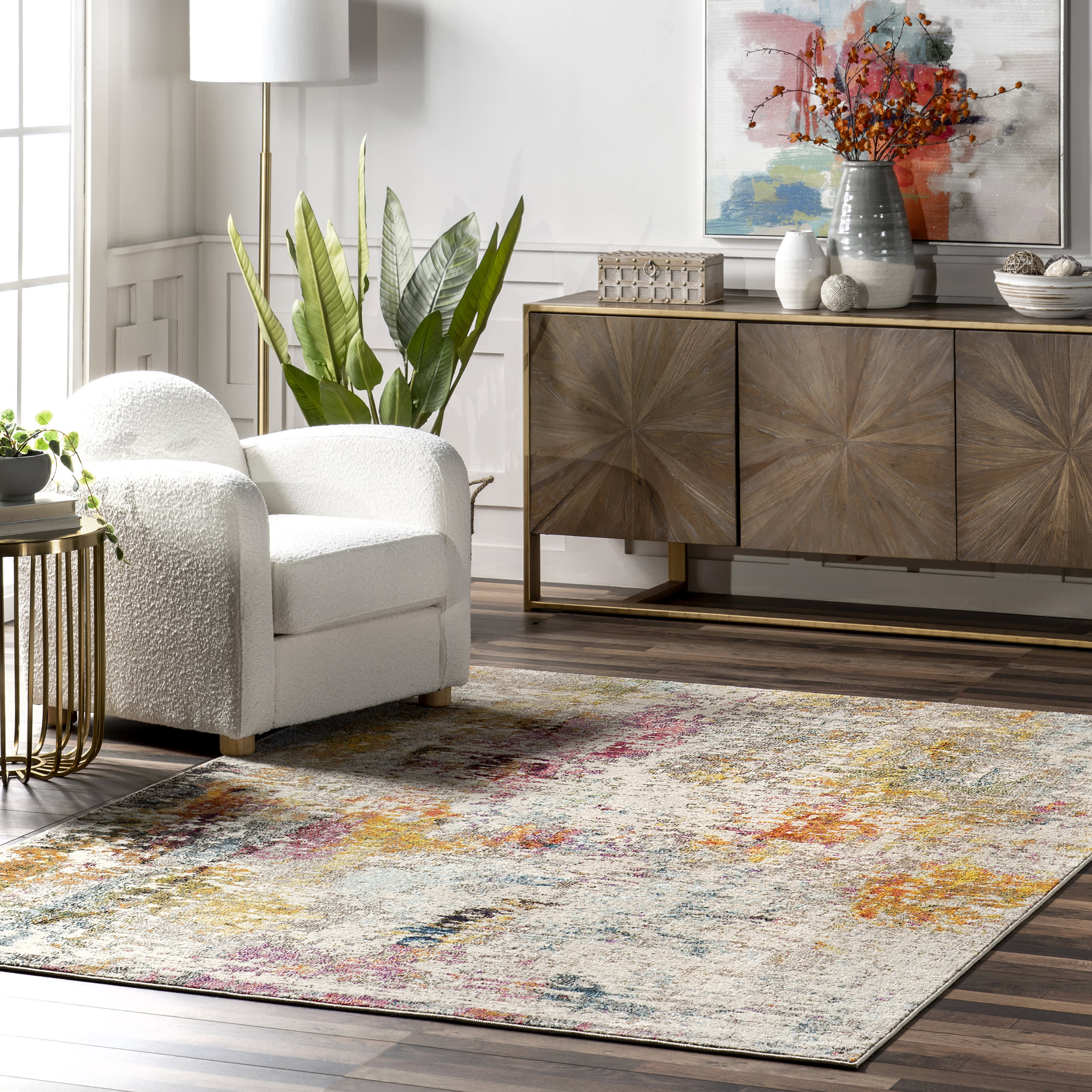 Clouded Impressionism Rug | Multicolor - Image 2