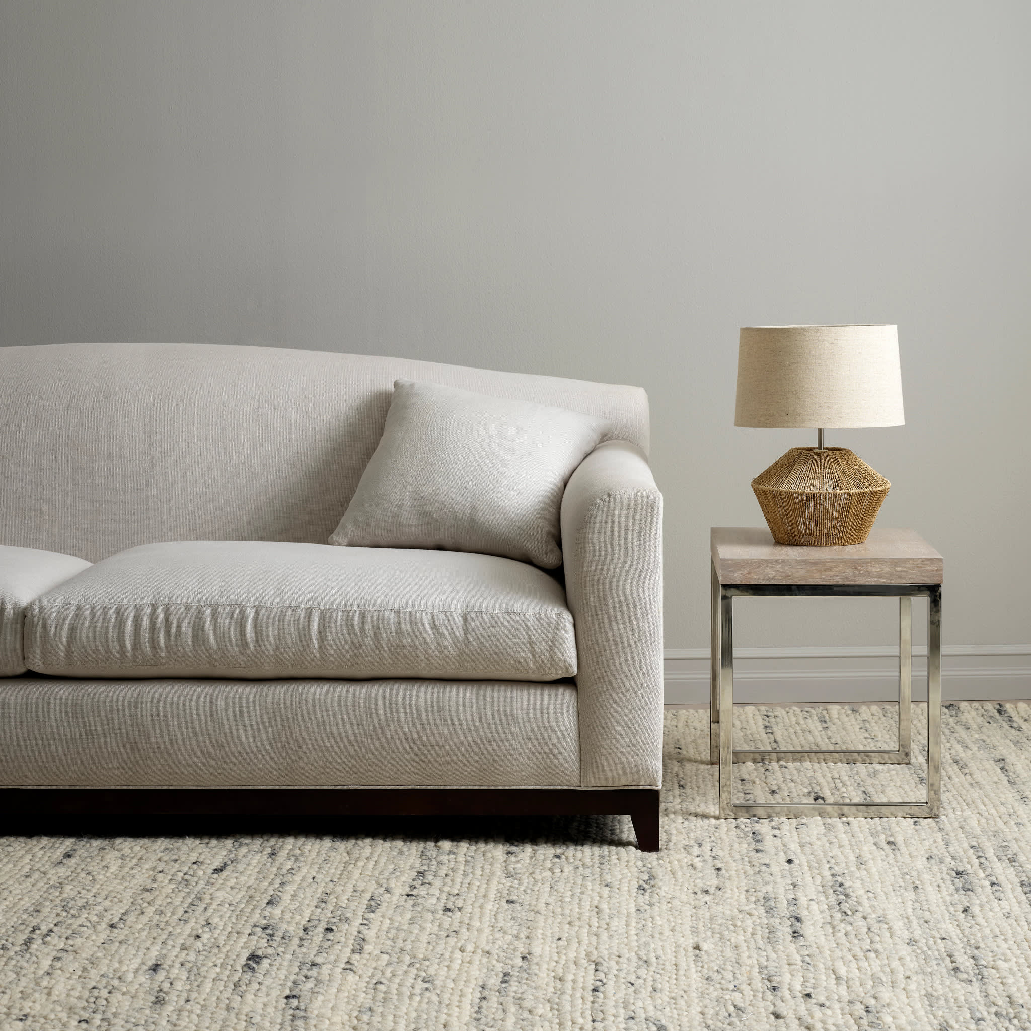 Cobblestone Handwoven Wool Rug | Grey - Image 2