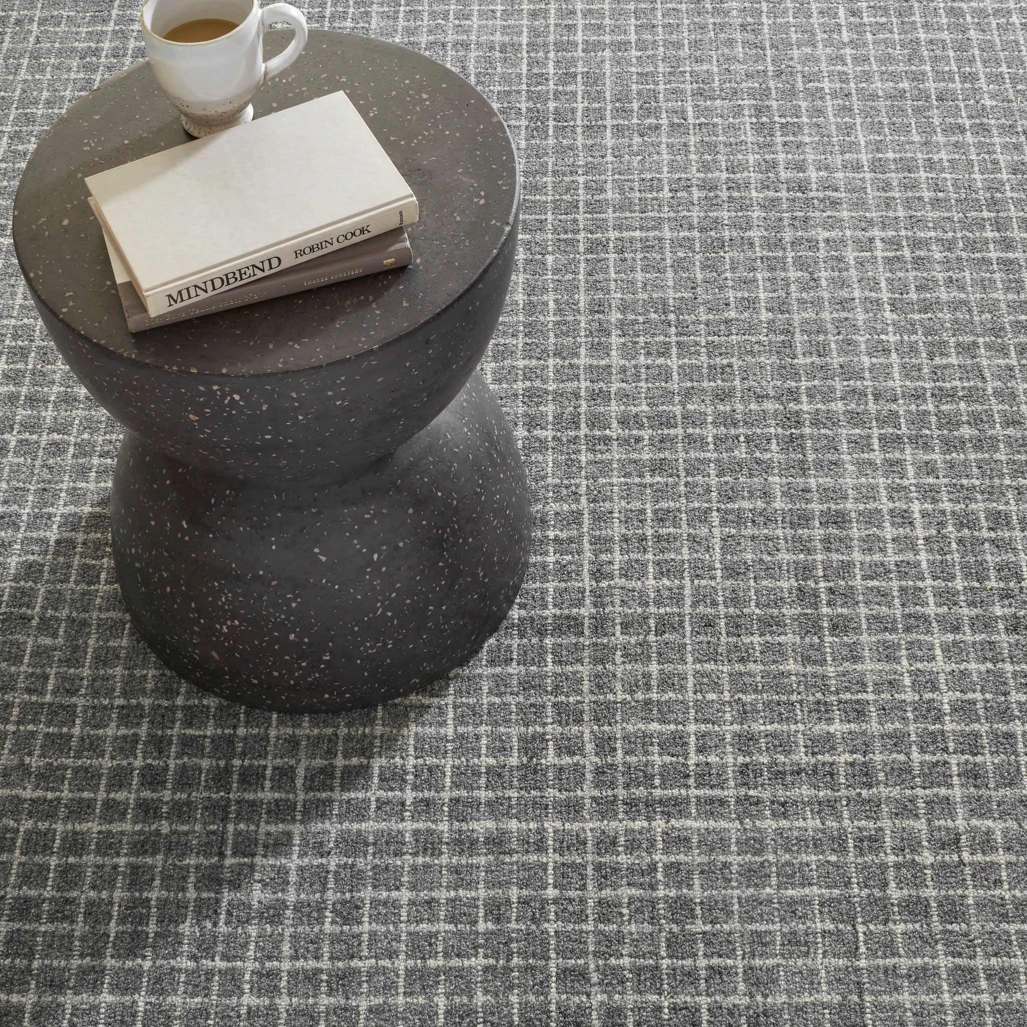 Conall Hand Micro Hooked Wool Rug | Grey - Image 3
