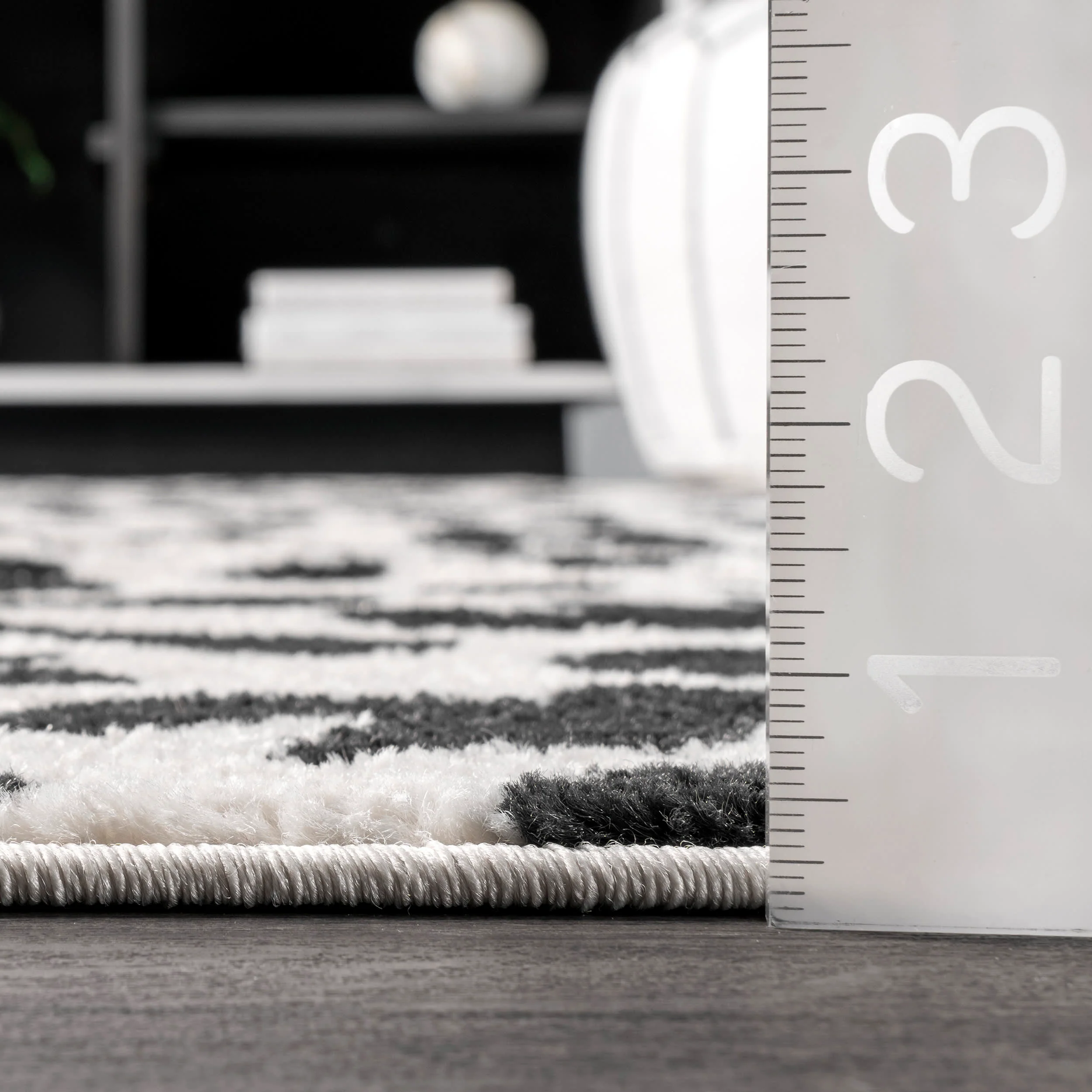 Coraline Leopard Printed Rug | Dark Grey - Image 5