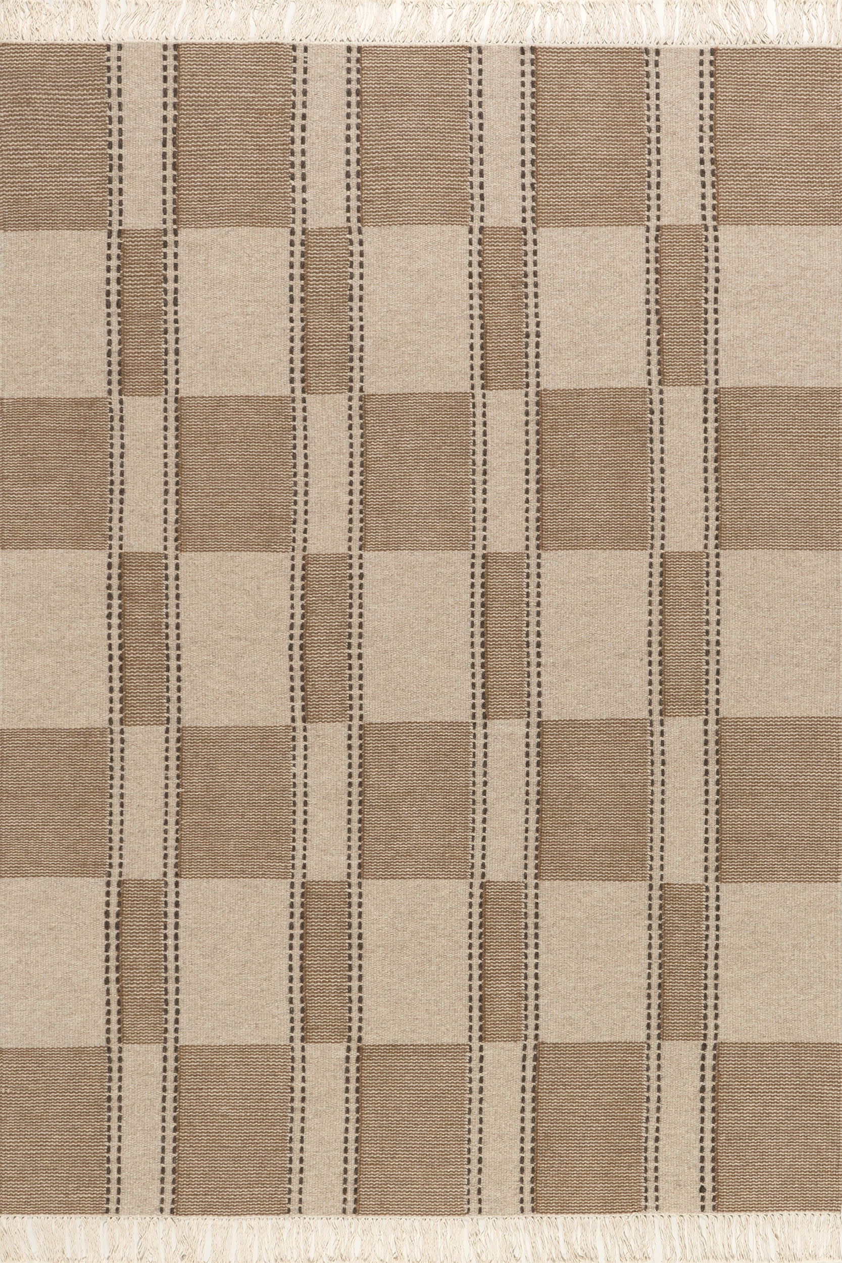 Corbett Fringed Wool Rug | Beige