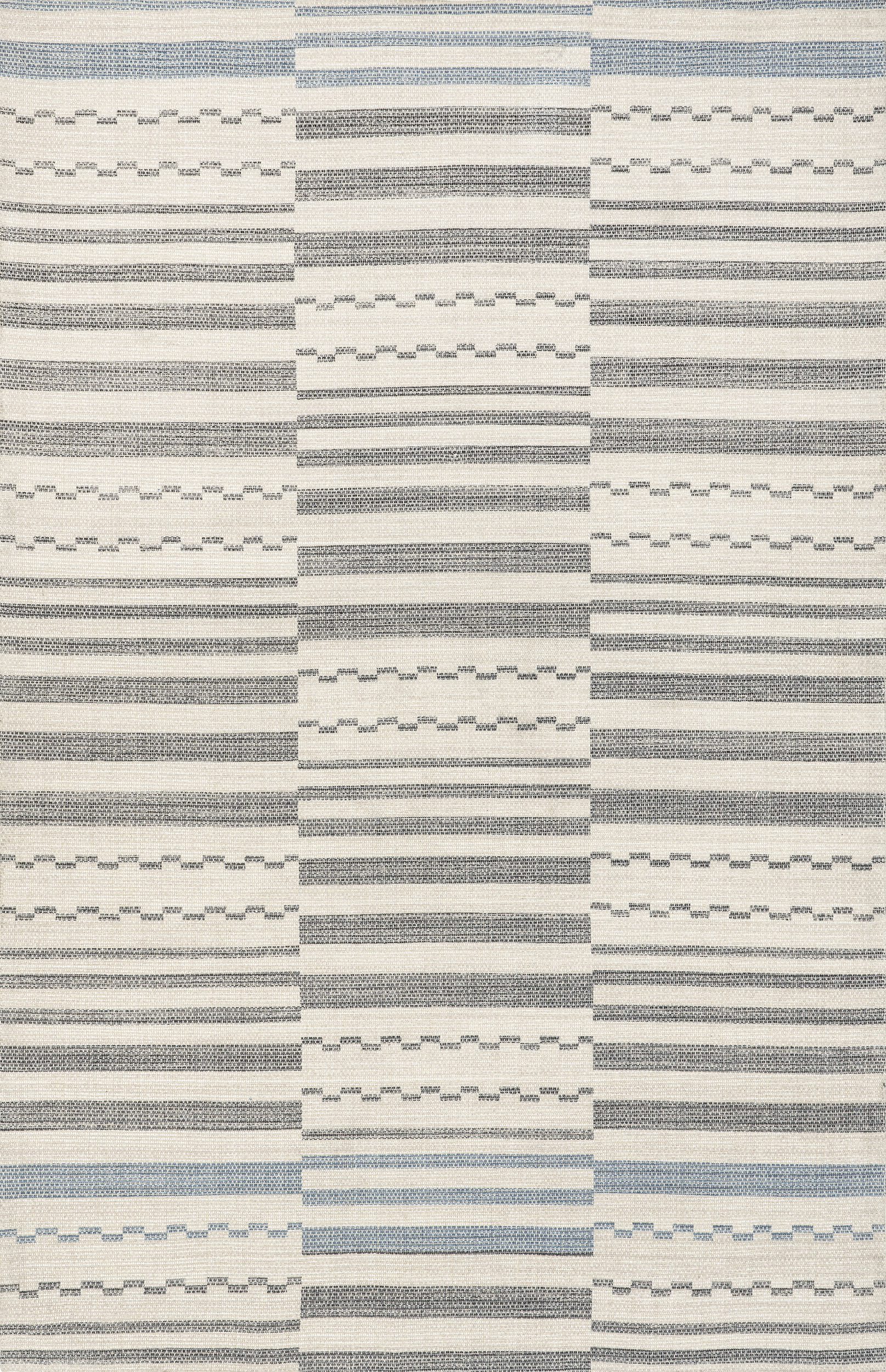 Cosetta Cotton Striped Rug | Light Grey