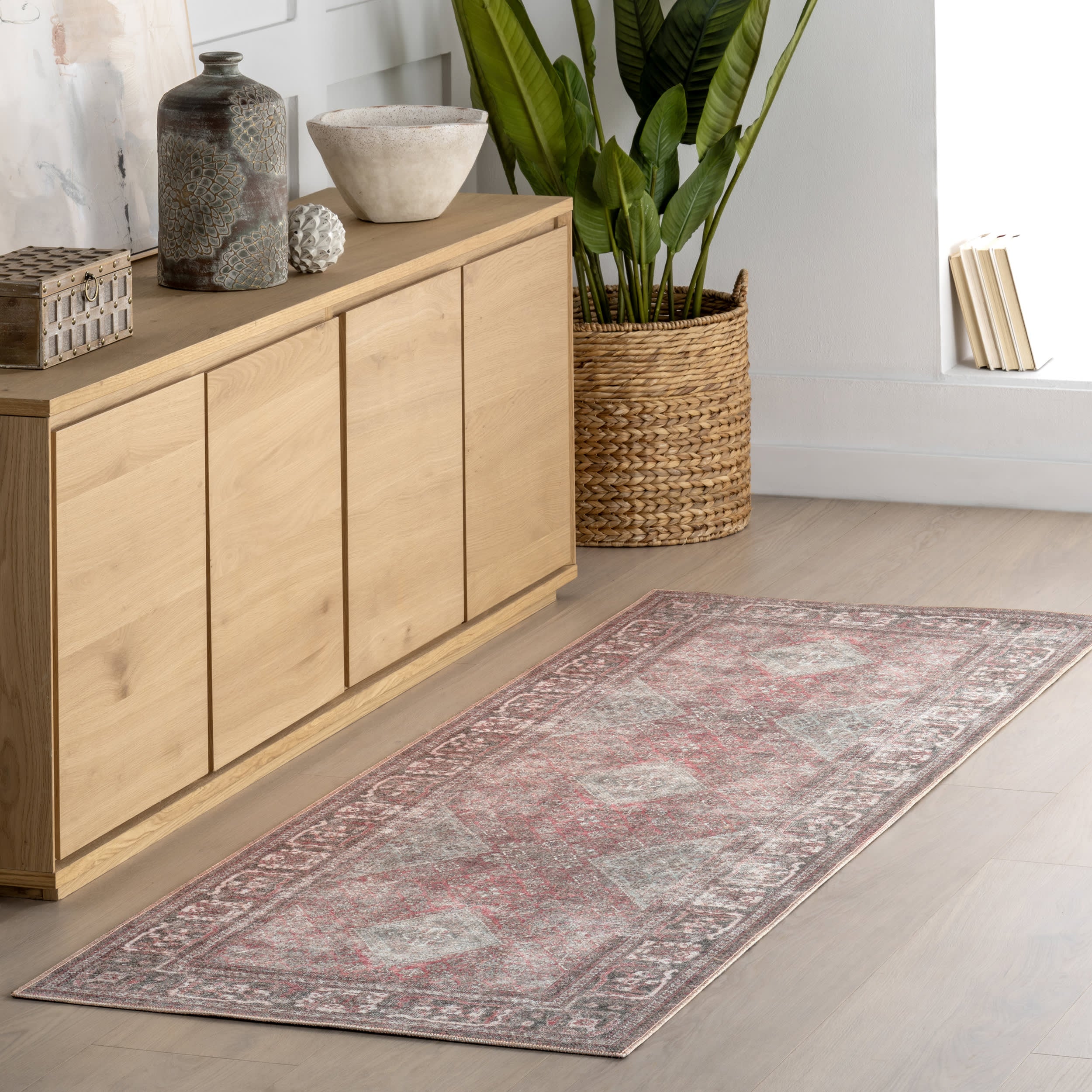 Cosette Vintage Rug | Burgundy - Image 2