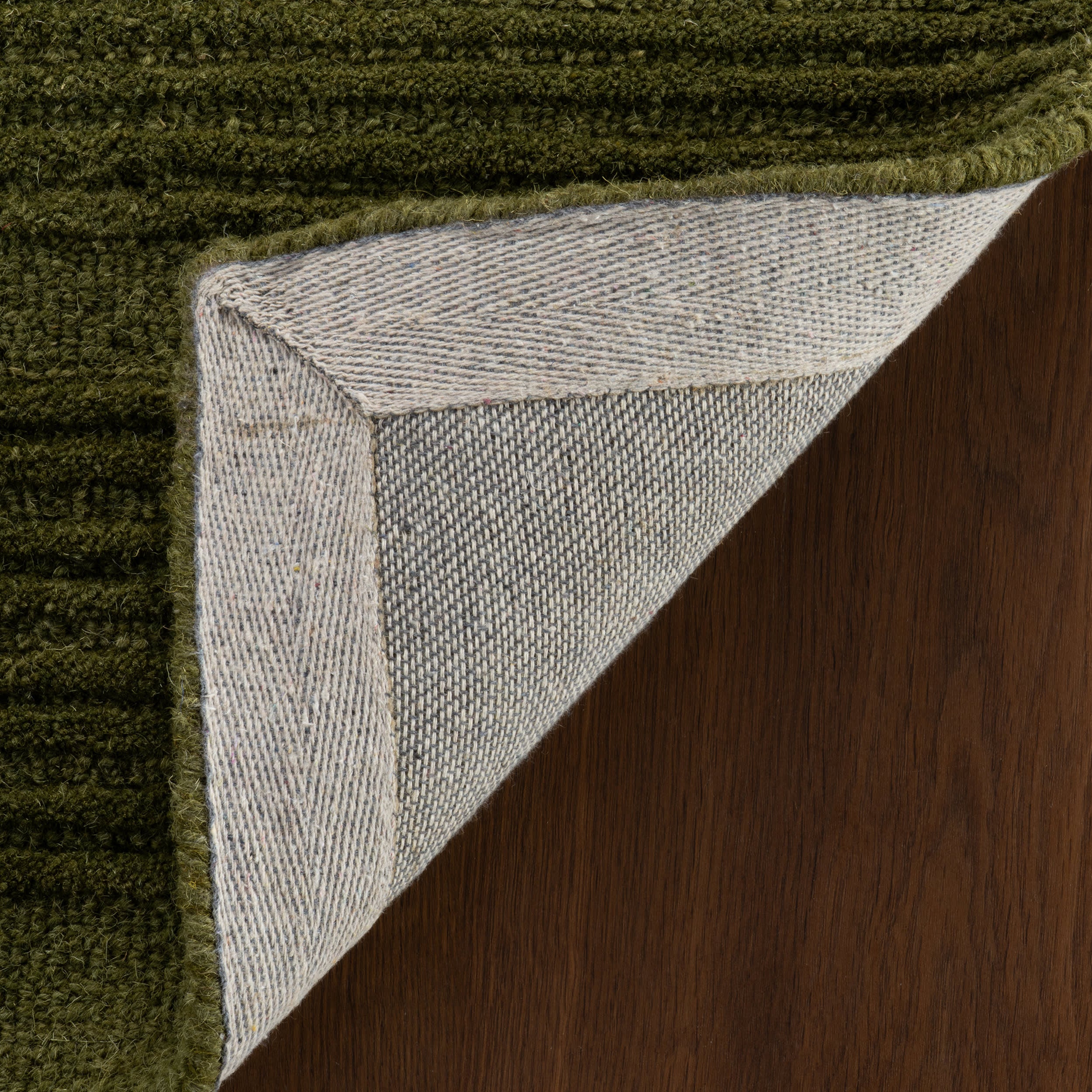 Cotina Modern Bordered Handmade Wool Rug | Green - Image 8