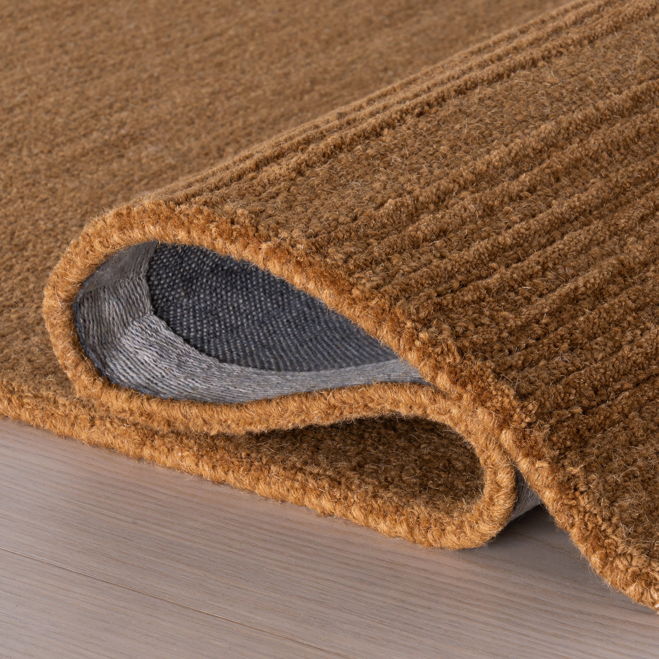 Cotina Modern Bordered Handmade Wool Rug | Amber - Image 5