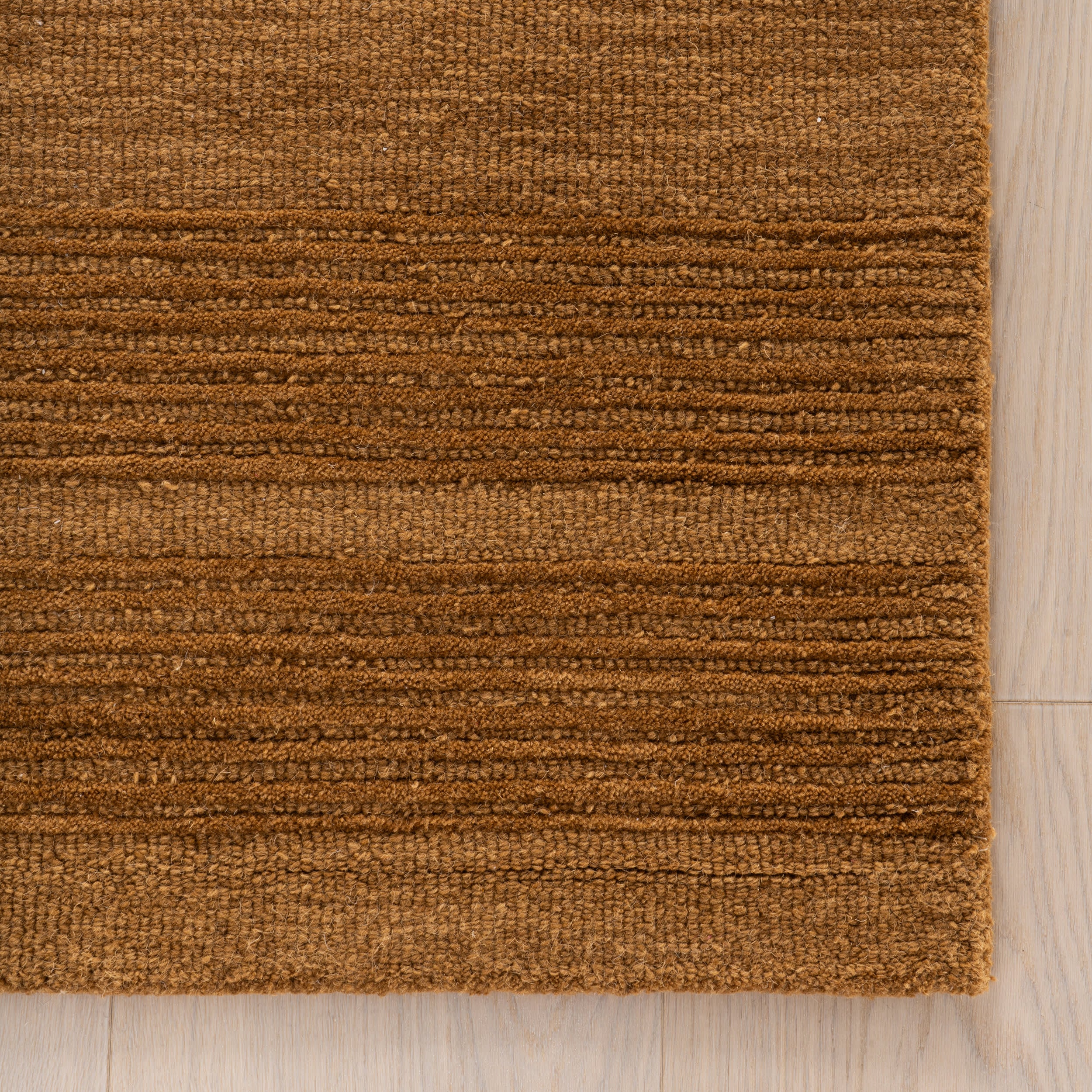 Cotina Modern Bordered Handmade Wool Rug | Amber - Image 8