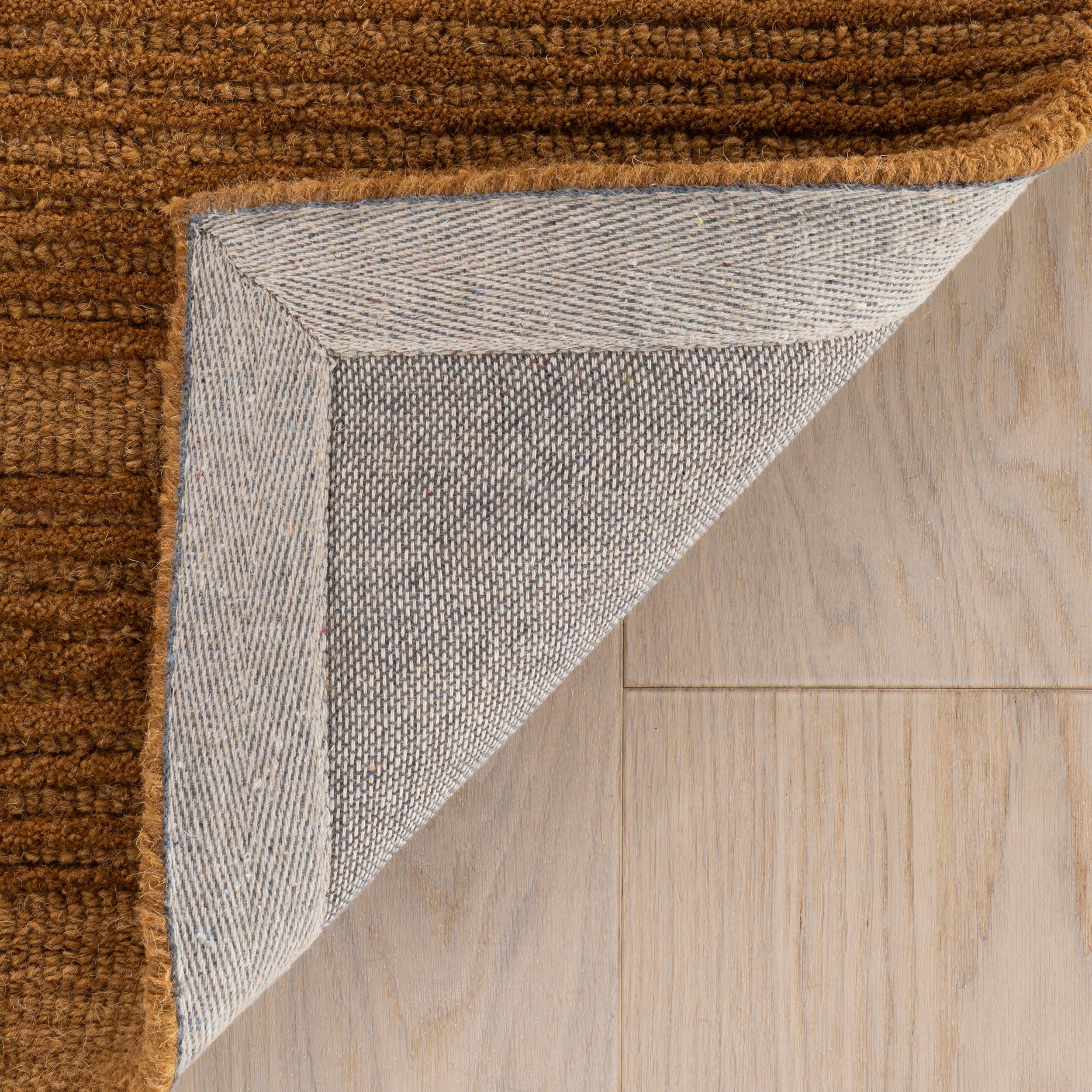 Cotina Modern Bordered Handmade Wool Rug | Amber - Image 9