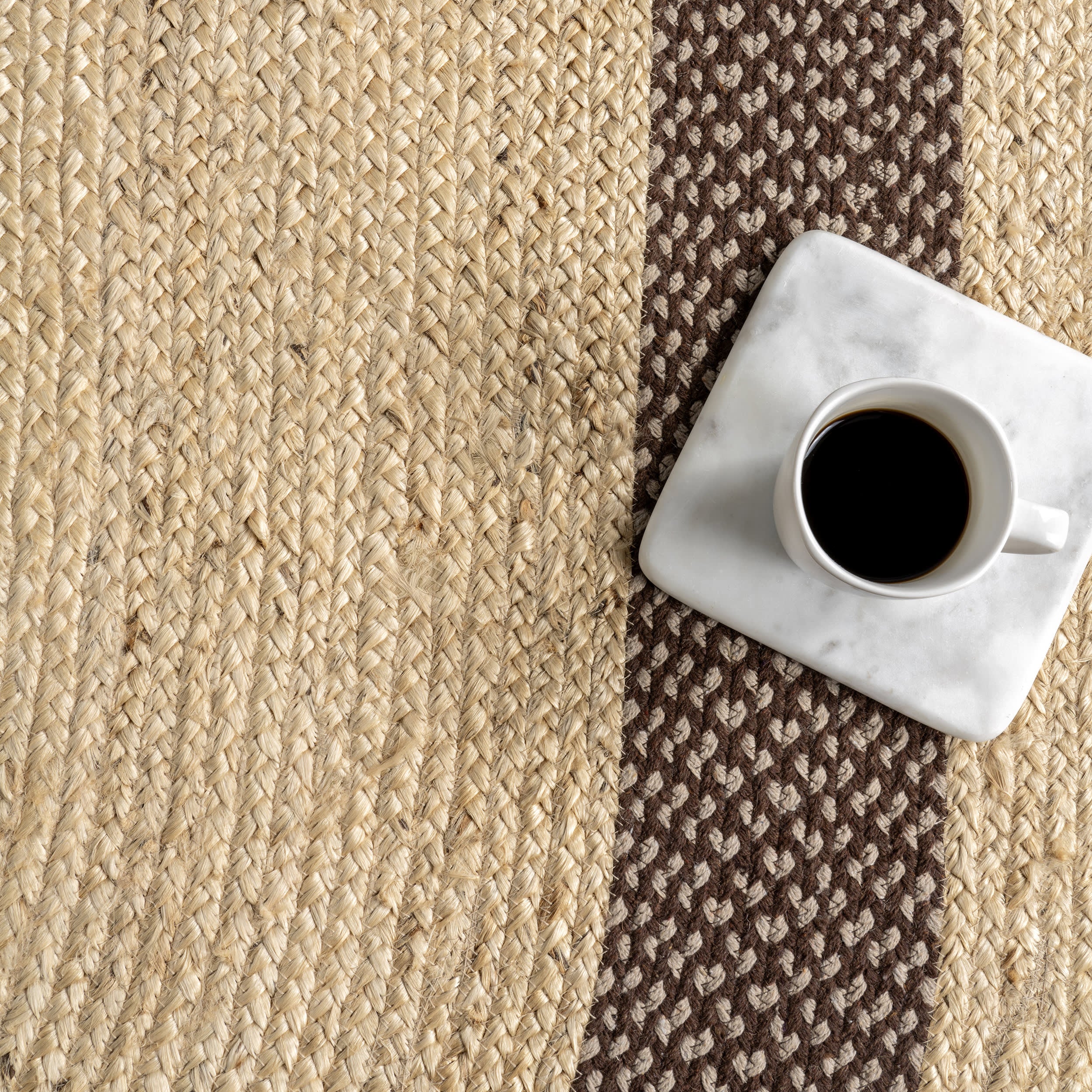 Cottage Oval Jute Rug | Dark Brown - Image 7