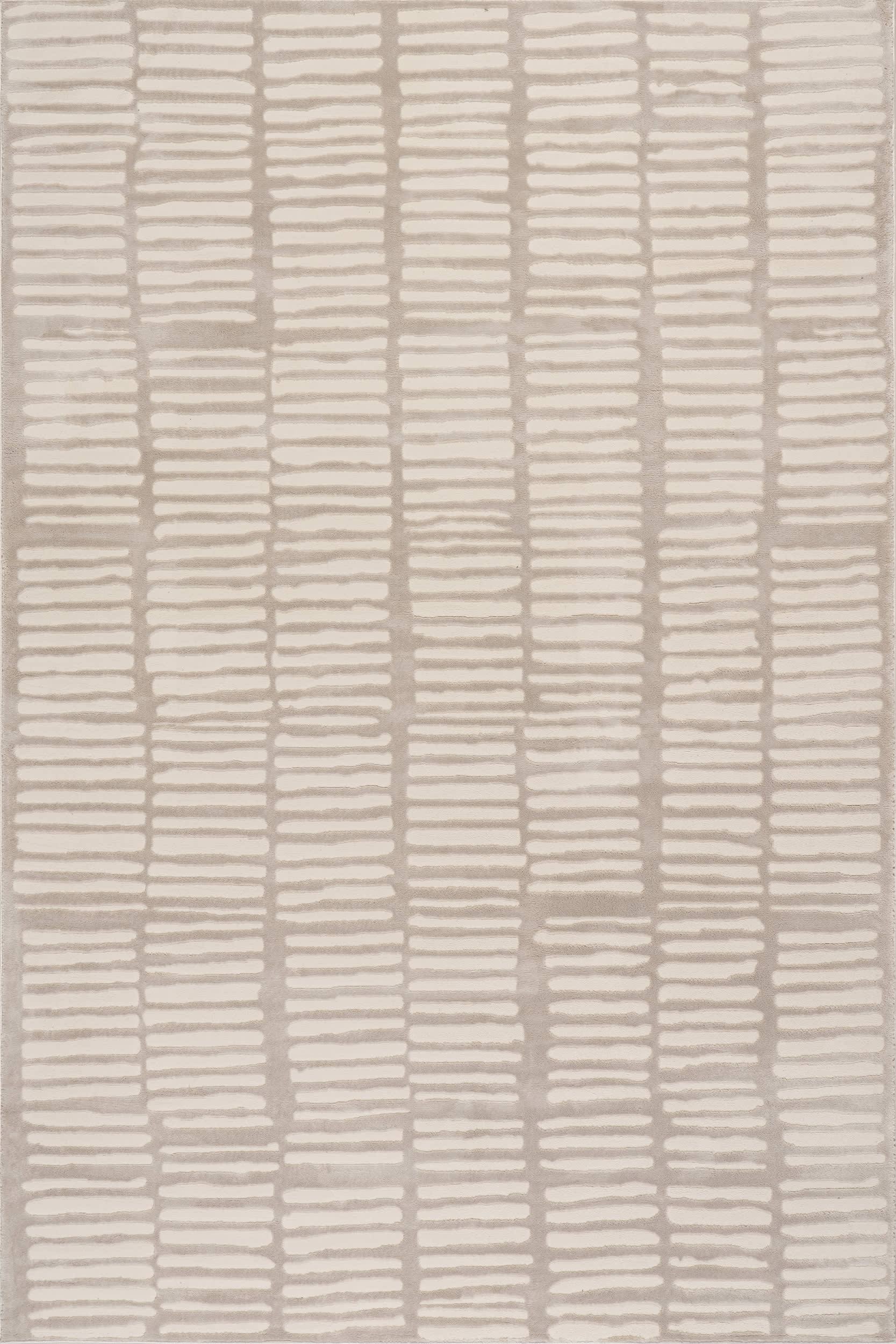 Cranbury Plush Textured Washable Rug | Cream/Grey