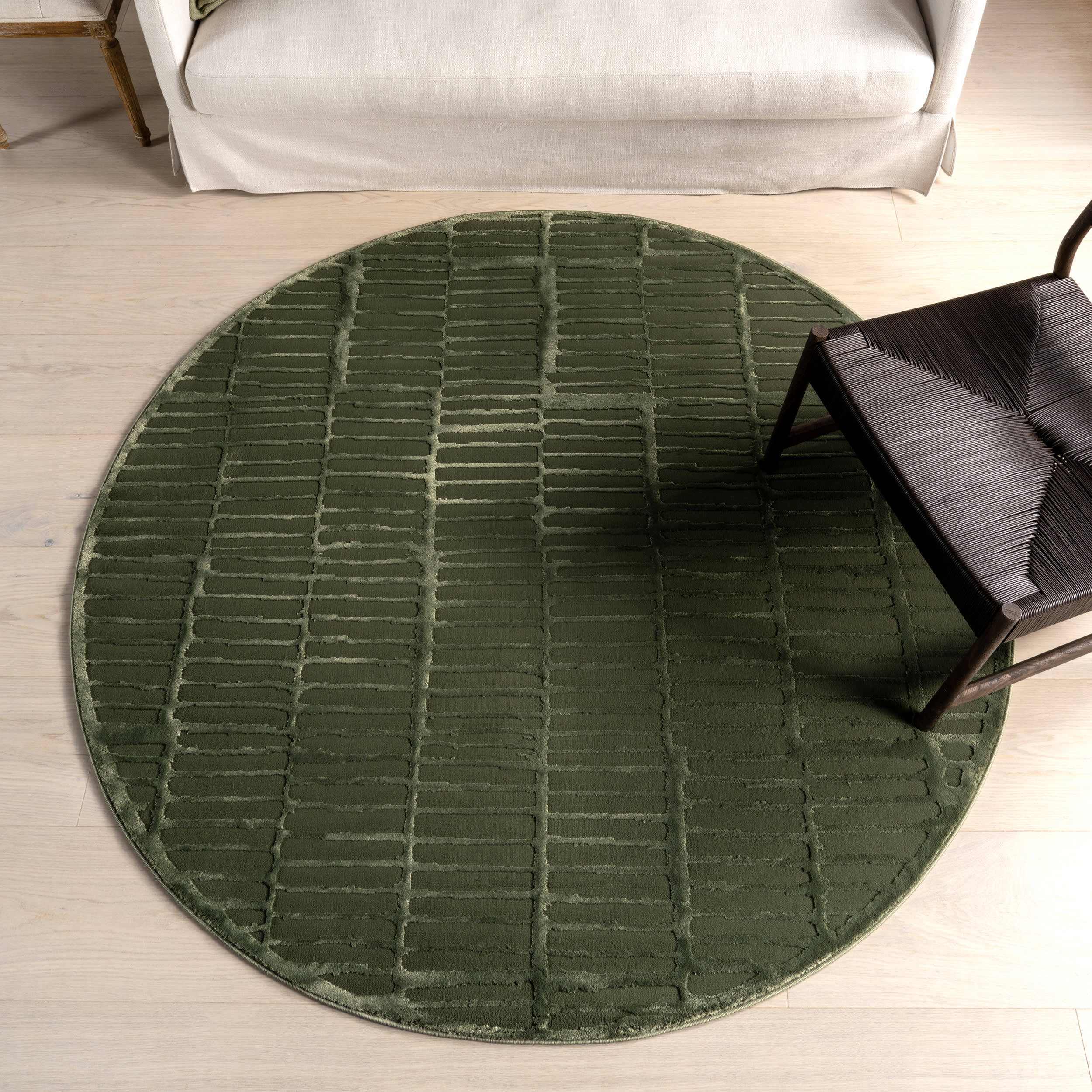 Cranbury Plush Textured Washable Rug | Green - Image 2