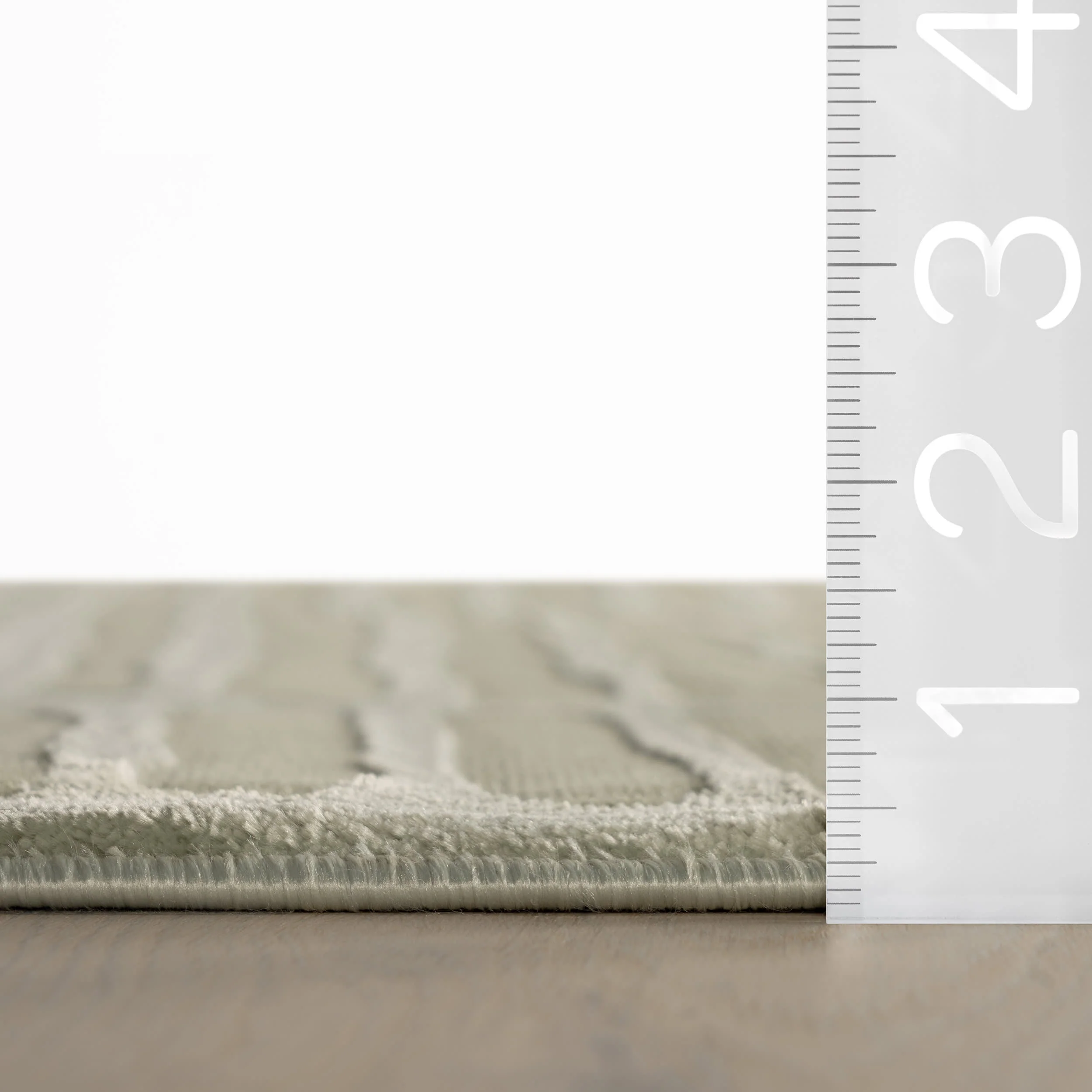 Cranbury Plush Textured Washable Rug | Light Green - Image 4