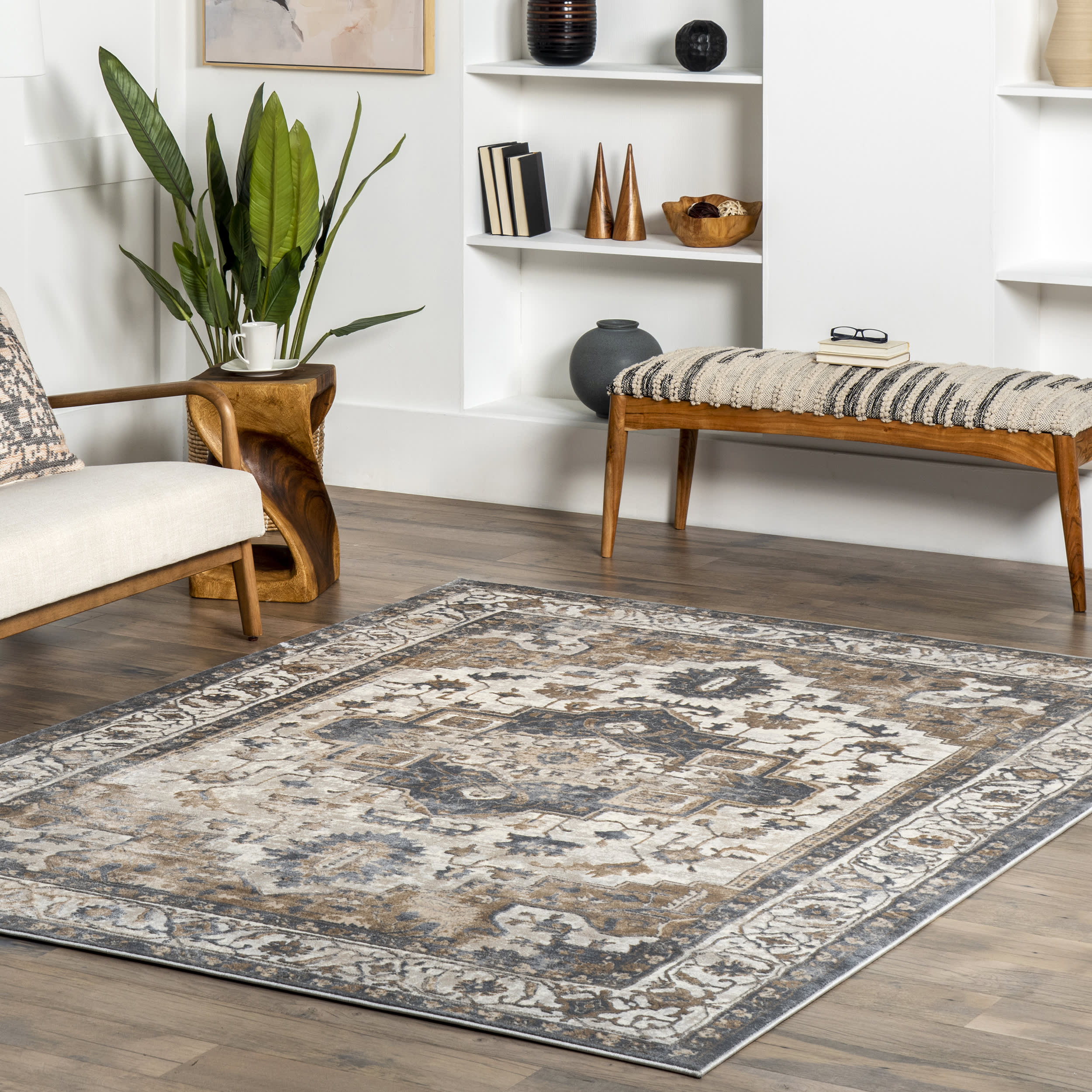 Crested Venetian Rug | Beige - Image 2