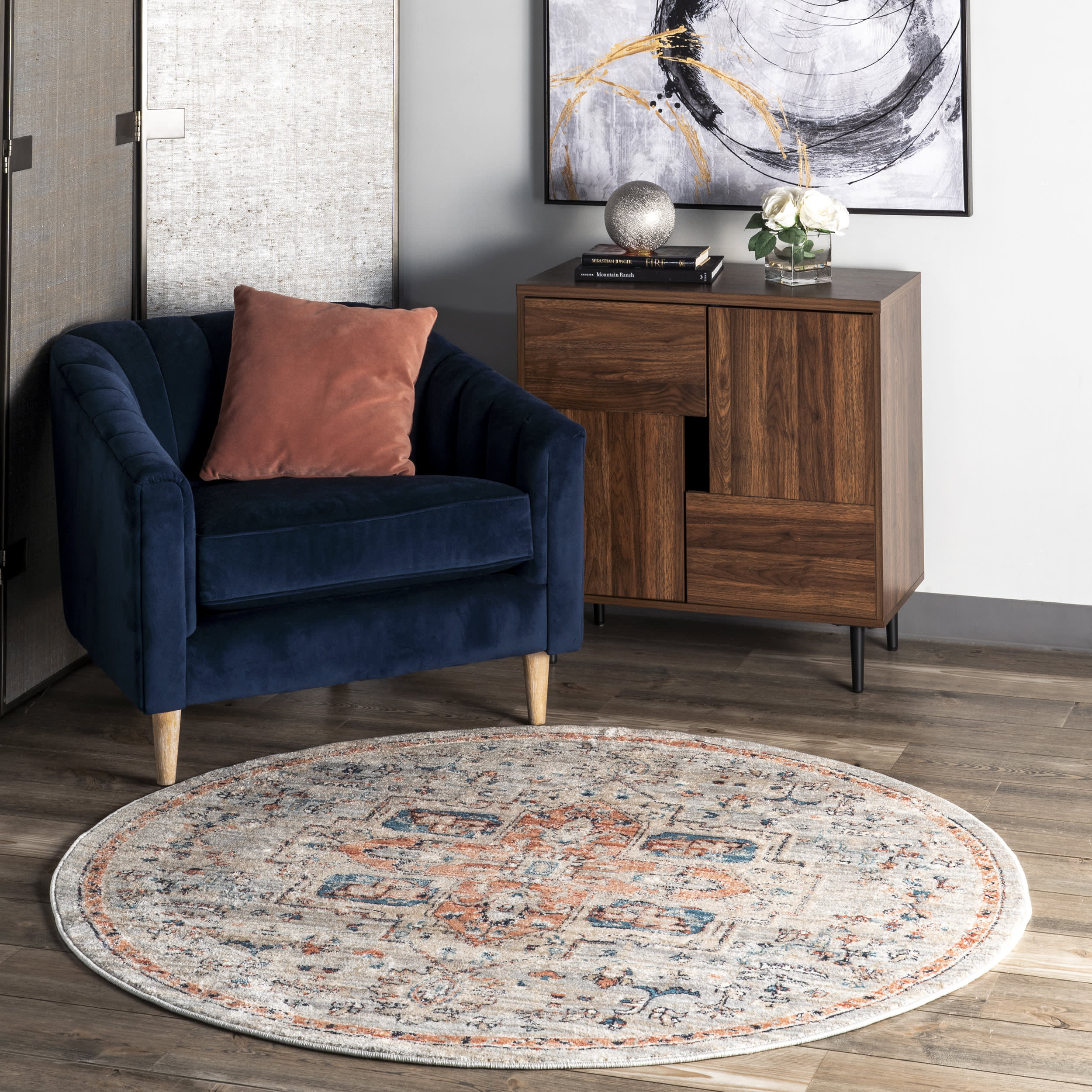 Croix Medallion Rug | Beige - Image 2