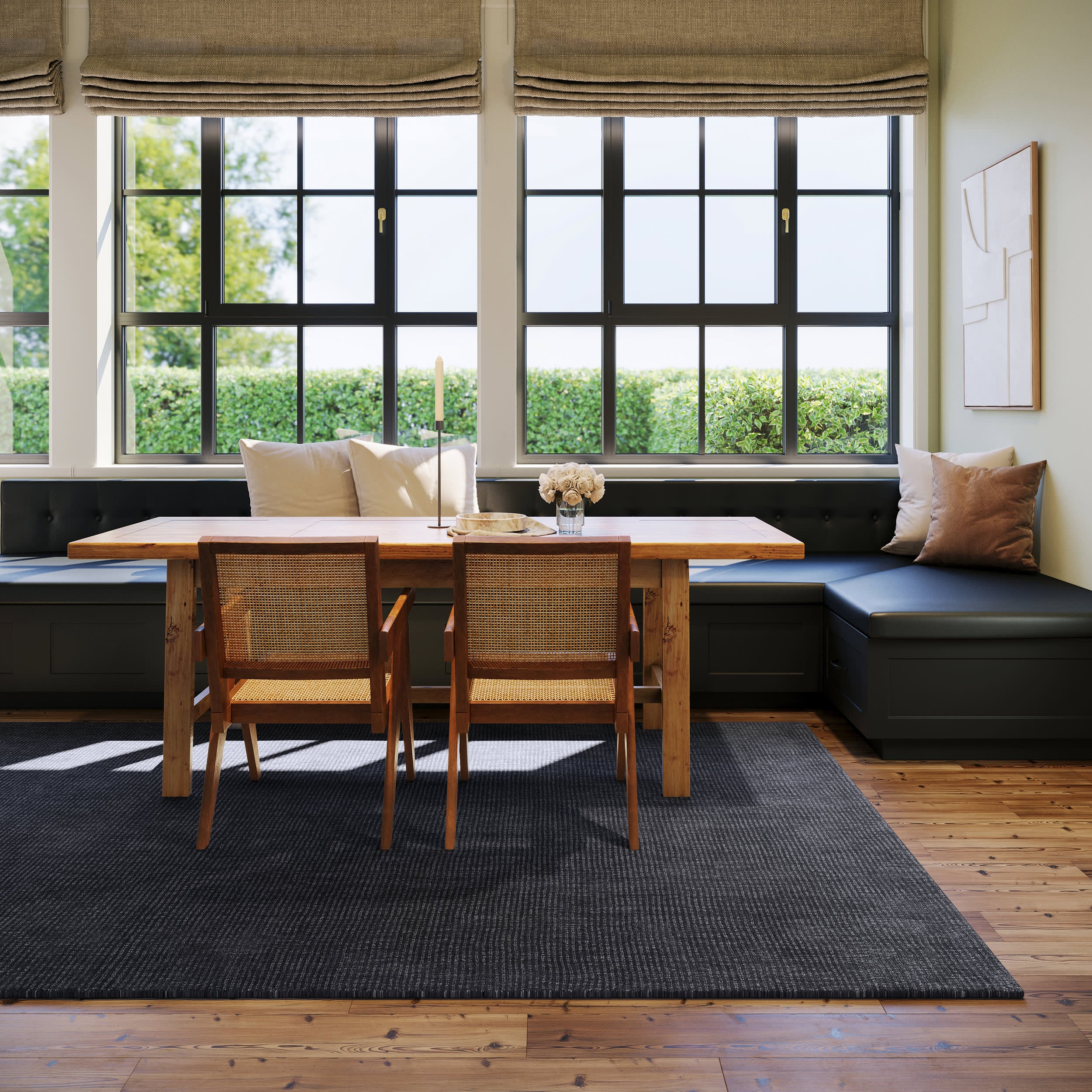 Crosby Solid Wool Rug by Nate Berkus | Slate Blue - Image 2