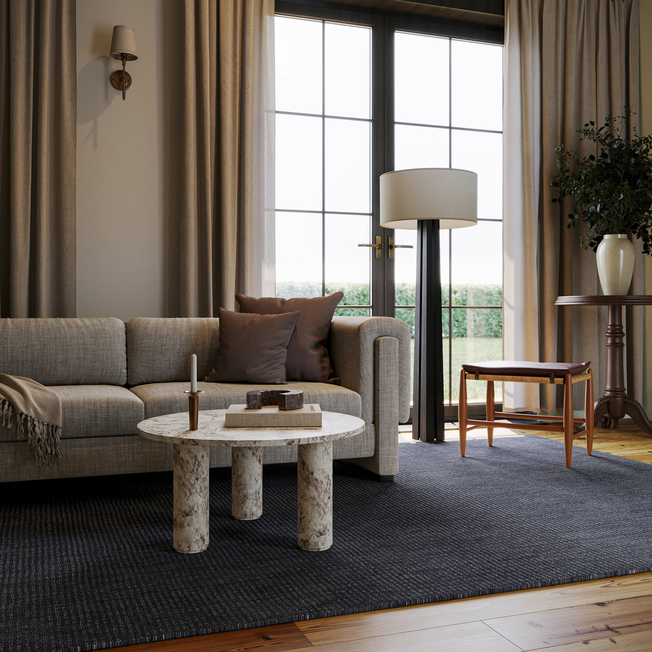 Crosby Solid Wool Rug by Nate Berkus | Slate Blue - Image 7