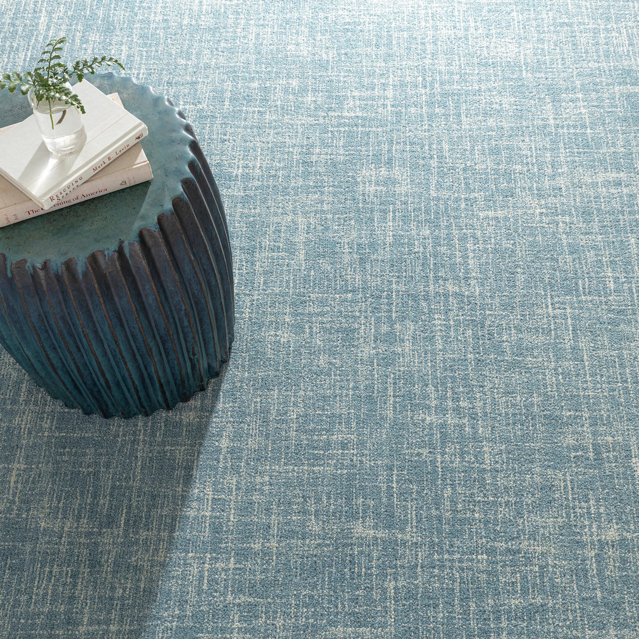 Crosshatch Hand Micro Hooked Wool Rug | Aegean - Image 3