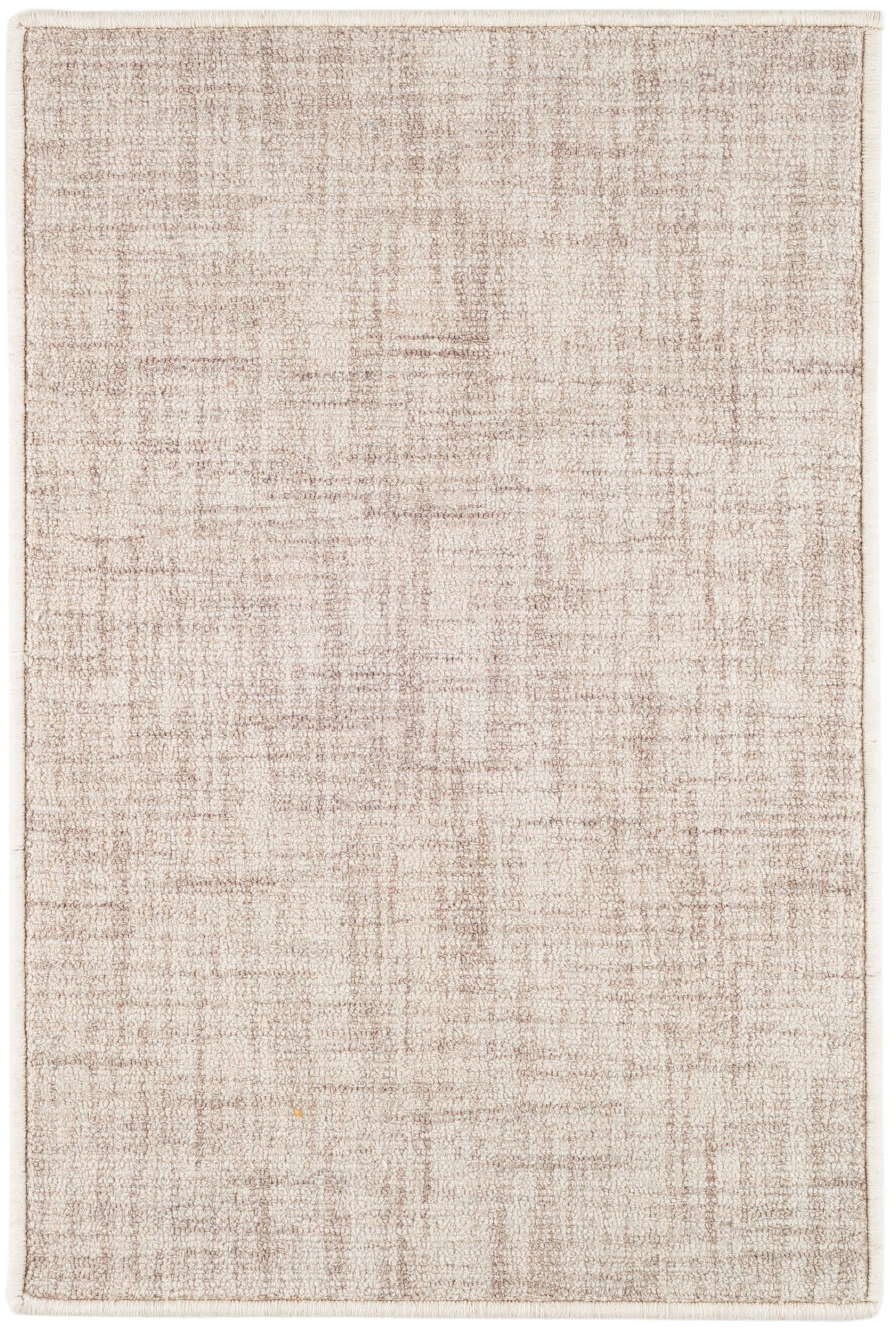 Crosshatch Hand Micro Hooked Wool Custom Rug | Ivory