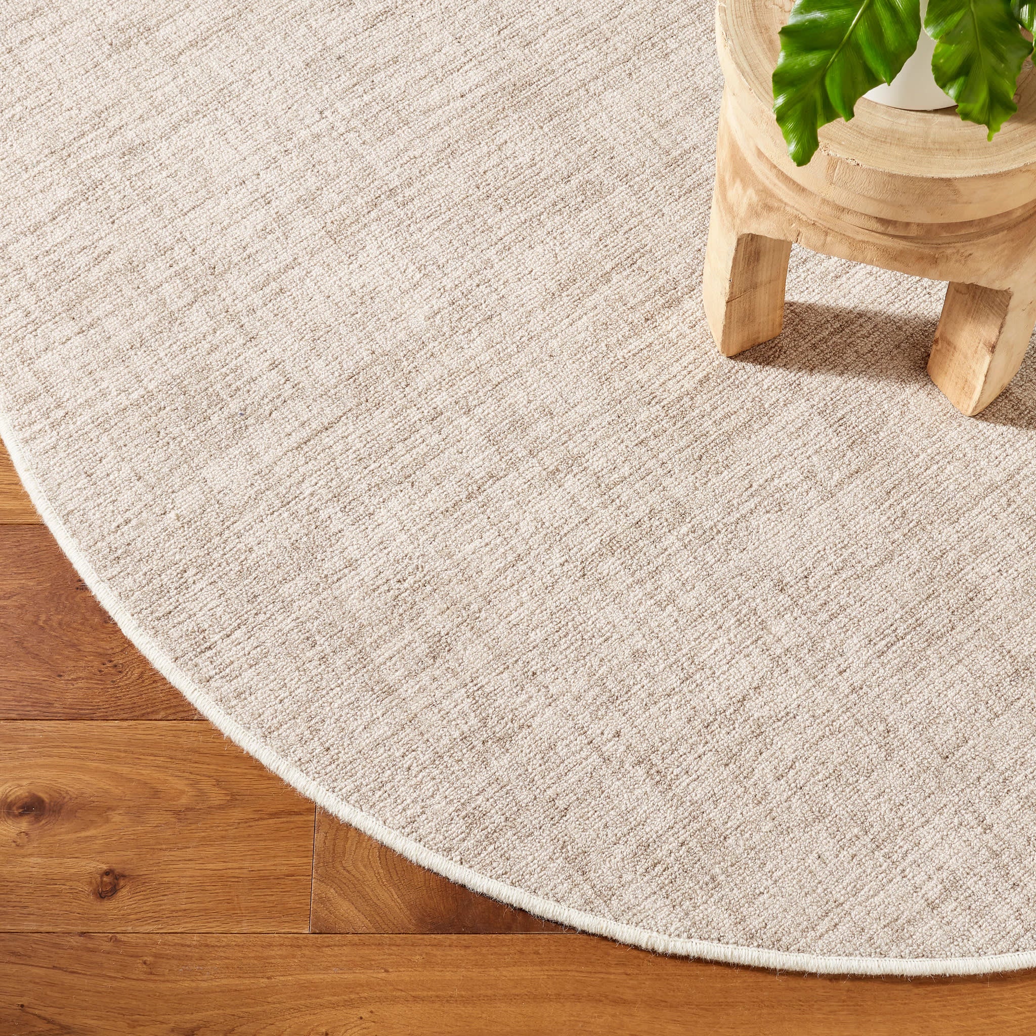 Crosshatch Hand Micro Hooked Wool Custom Rug | Ivory - Image 4