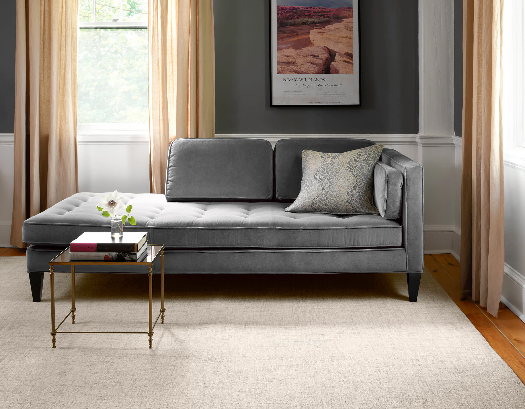 Crosshatch Hand Micro Hooked Wool Rug | Ivory - Image 2