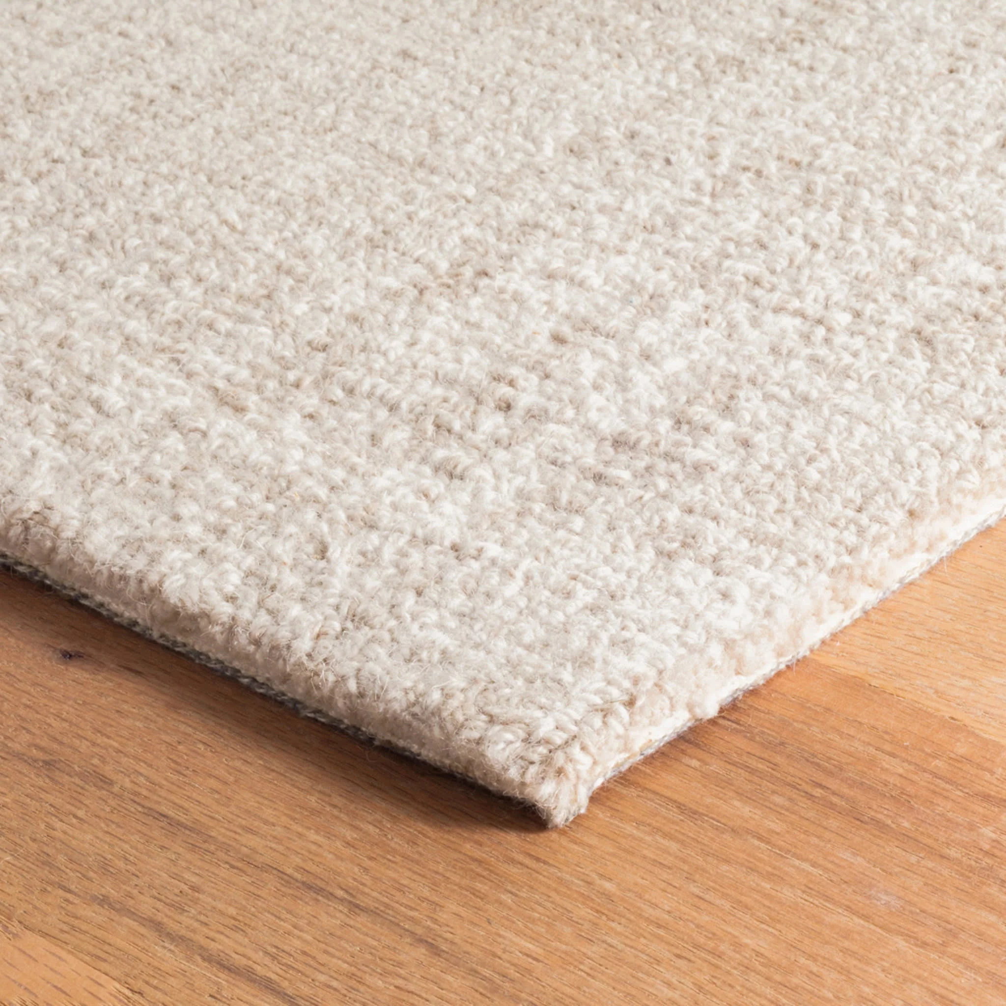Crosshatch Hand Micro Hooked Wool Rug | Ivory - Image 4
