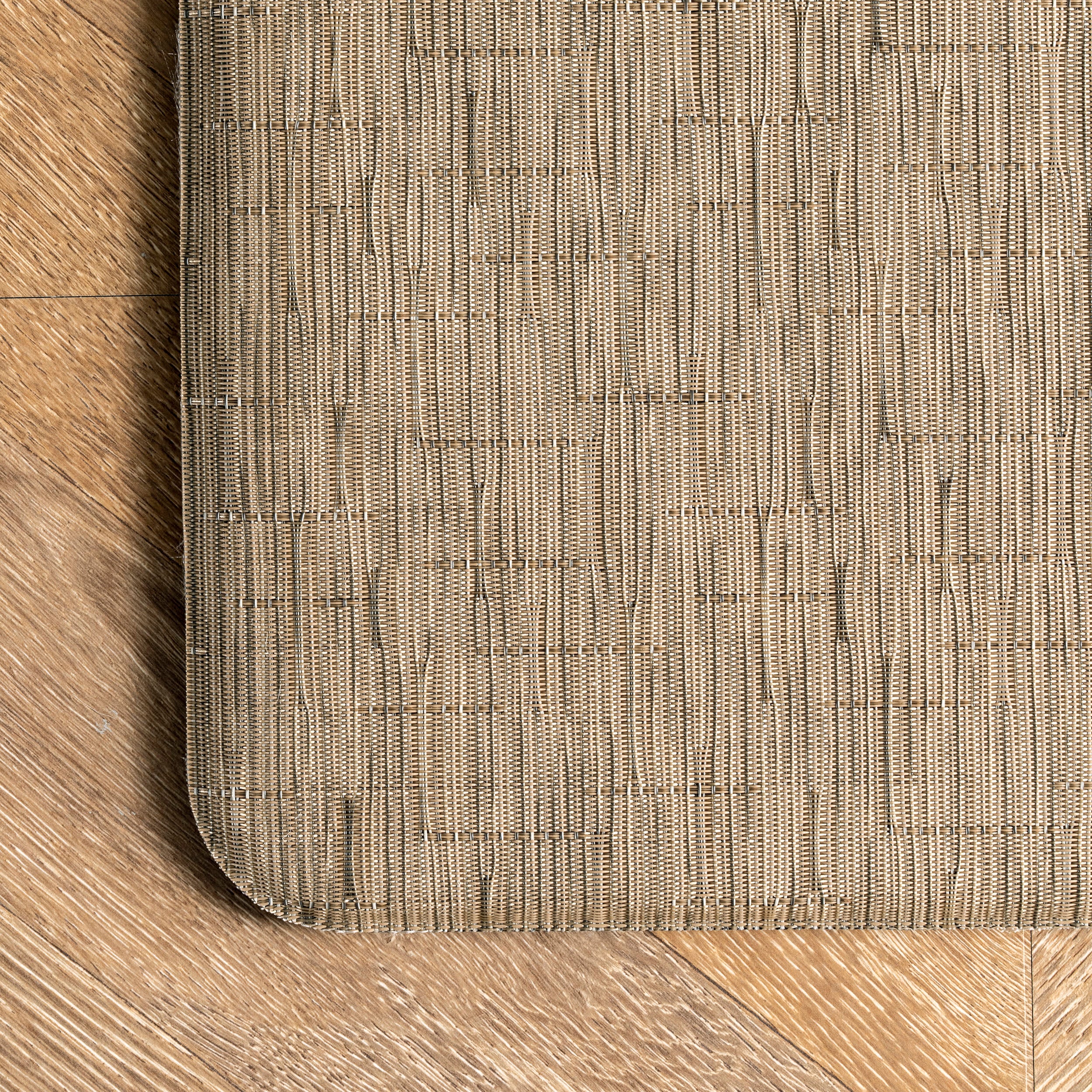 Crosshatched Woven Anti-Fatigue Mat | Beige - Image 3
