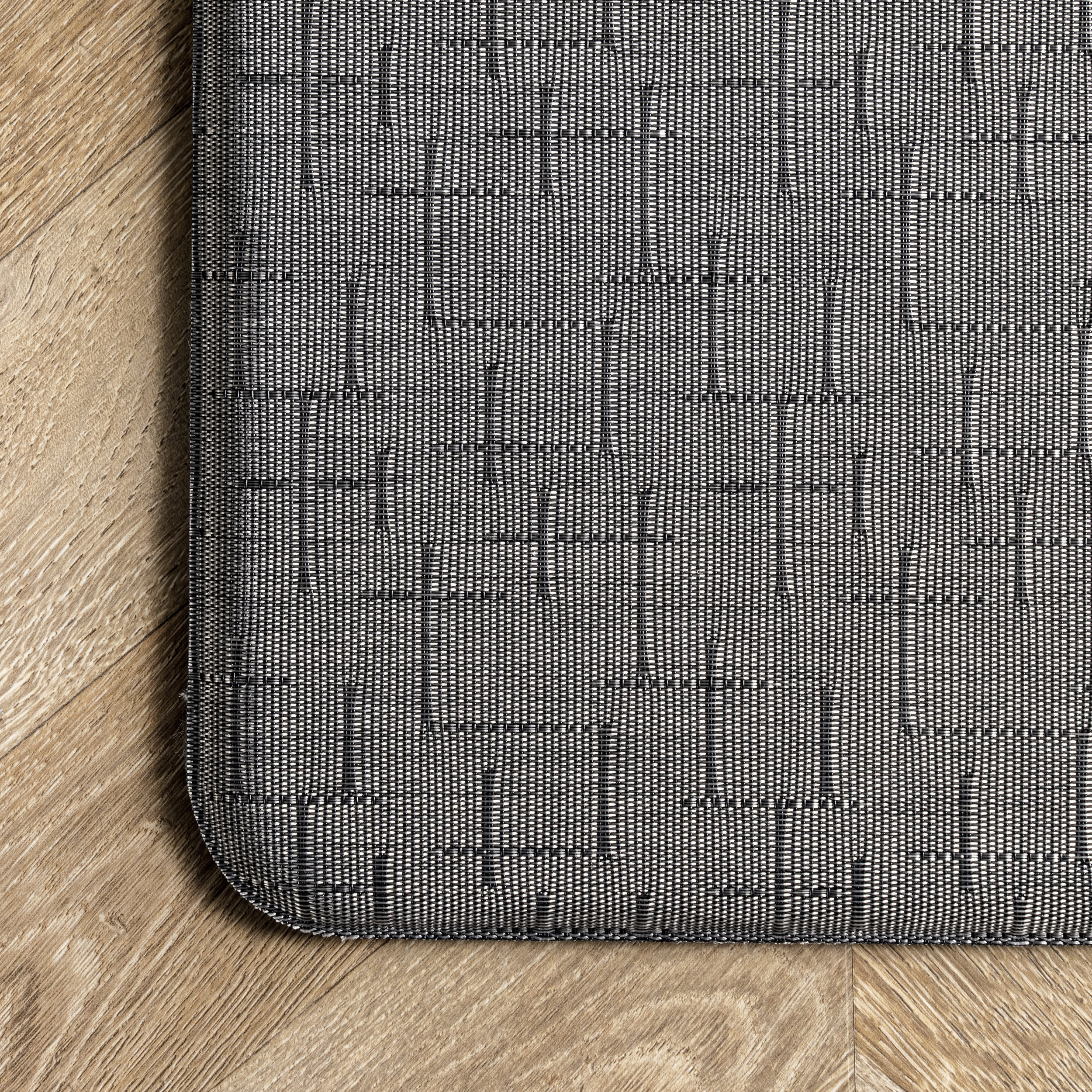 Crosshatched Woven Anti-Fatigue Mat | Silver - Image 3