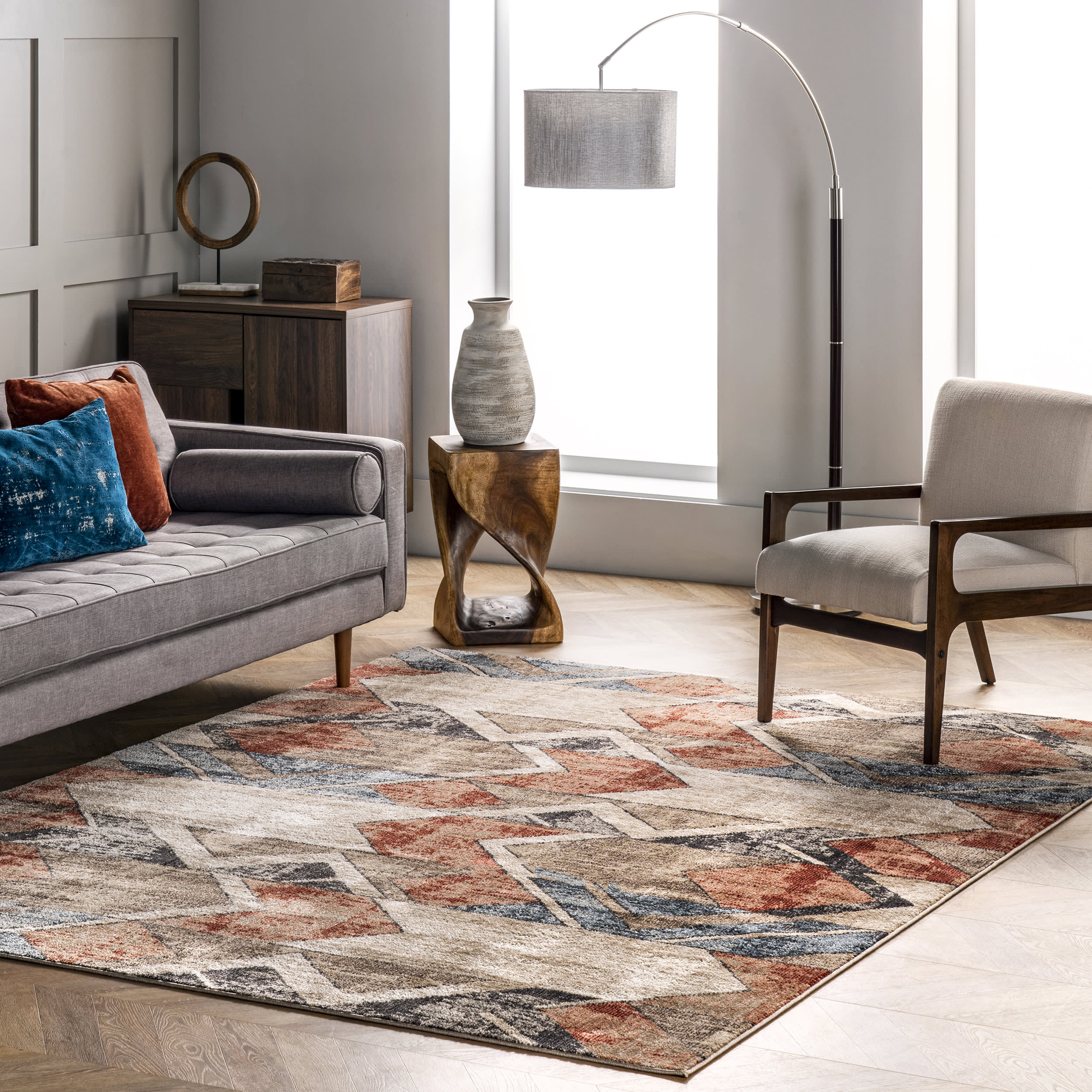 Cubist Stripes Rug | Ivory - Image 2