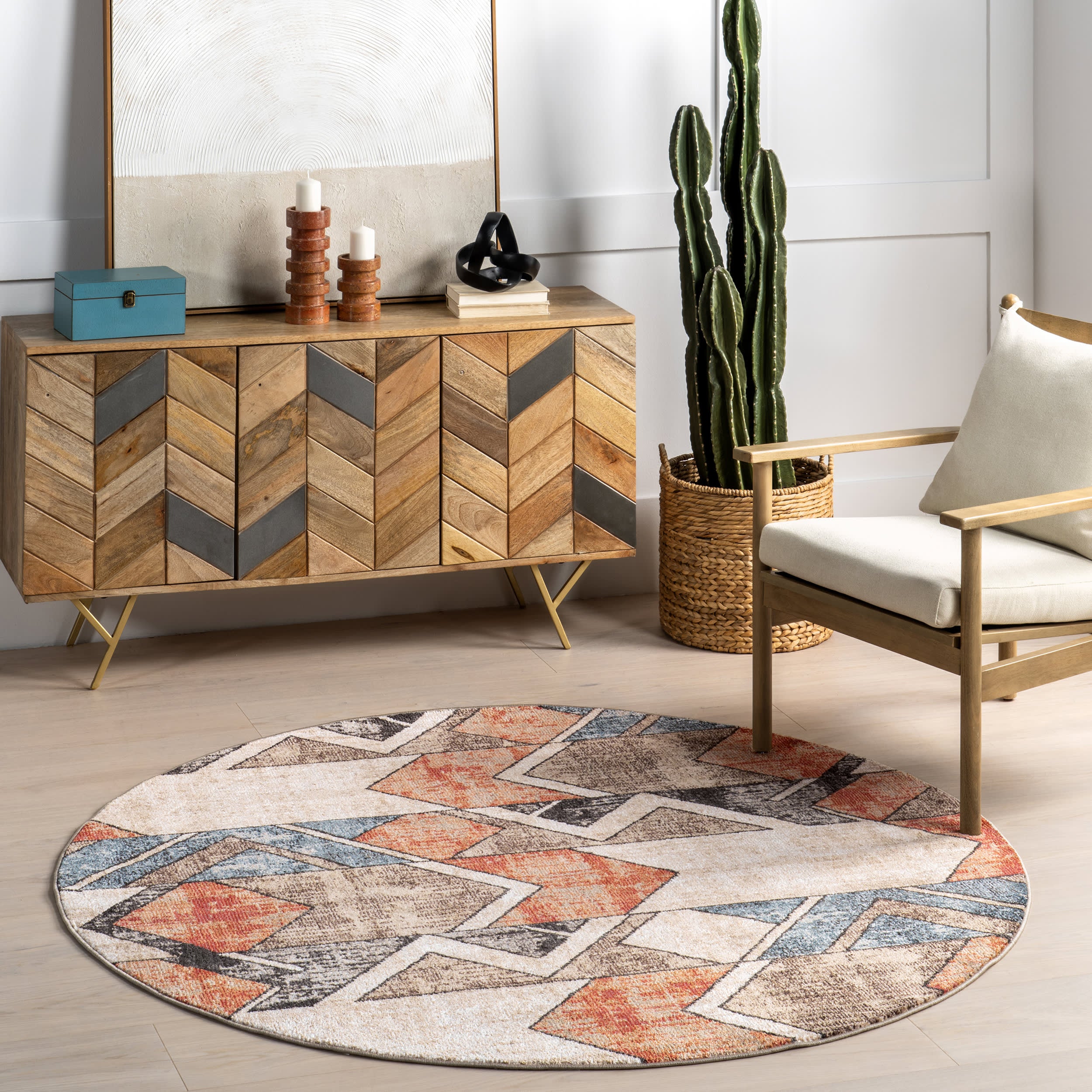 Cubist Stripes Rug | Ivory - Image 2