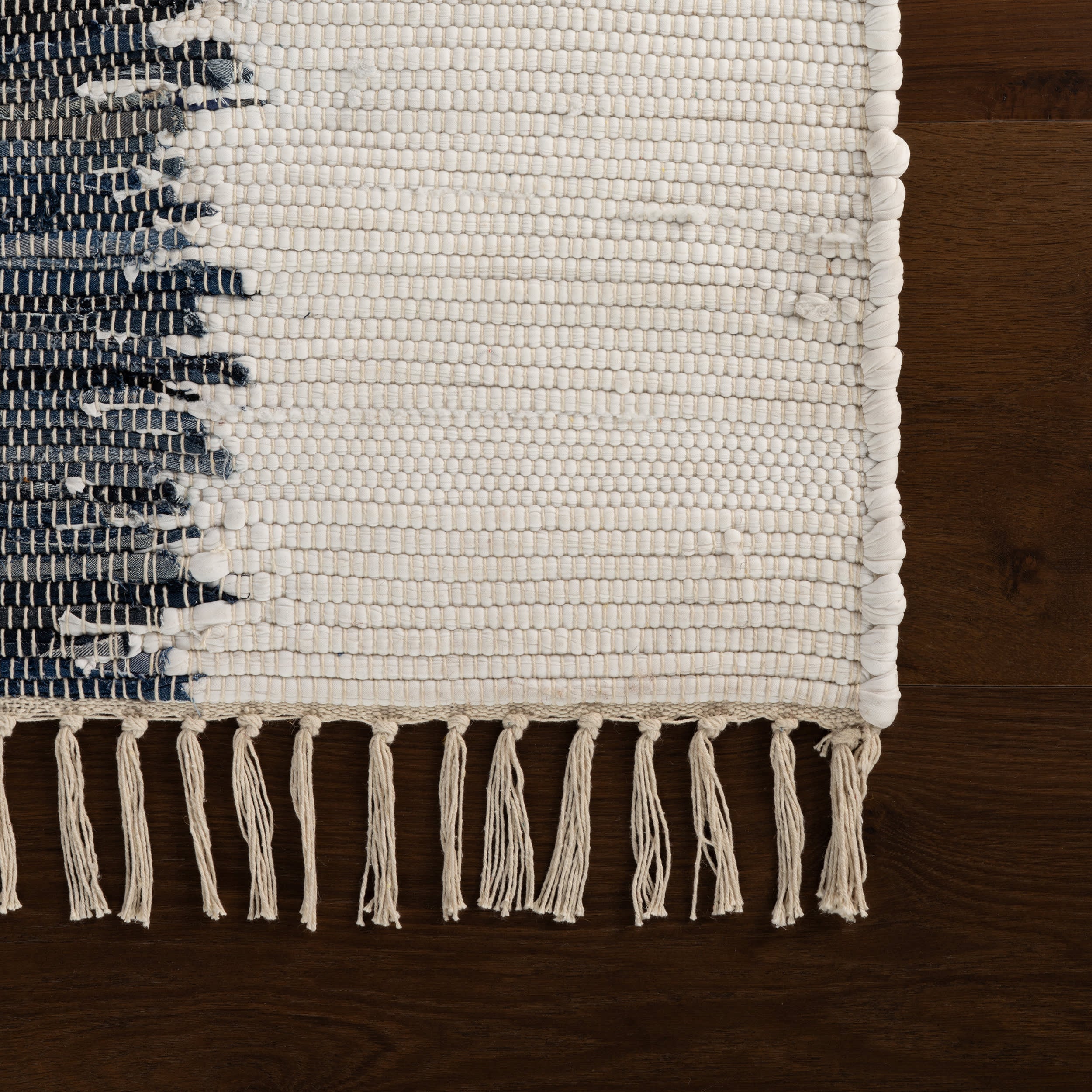 Dahara Denim Bohemian Abstract Rug | White - Image 5