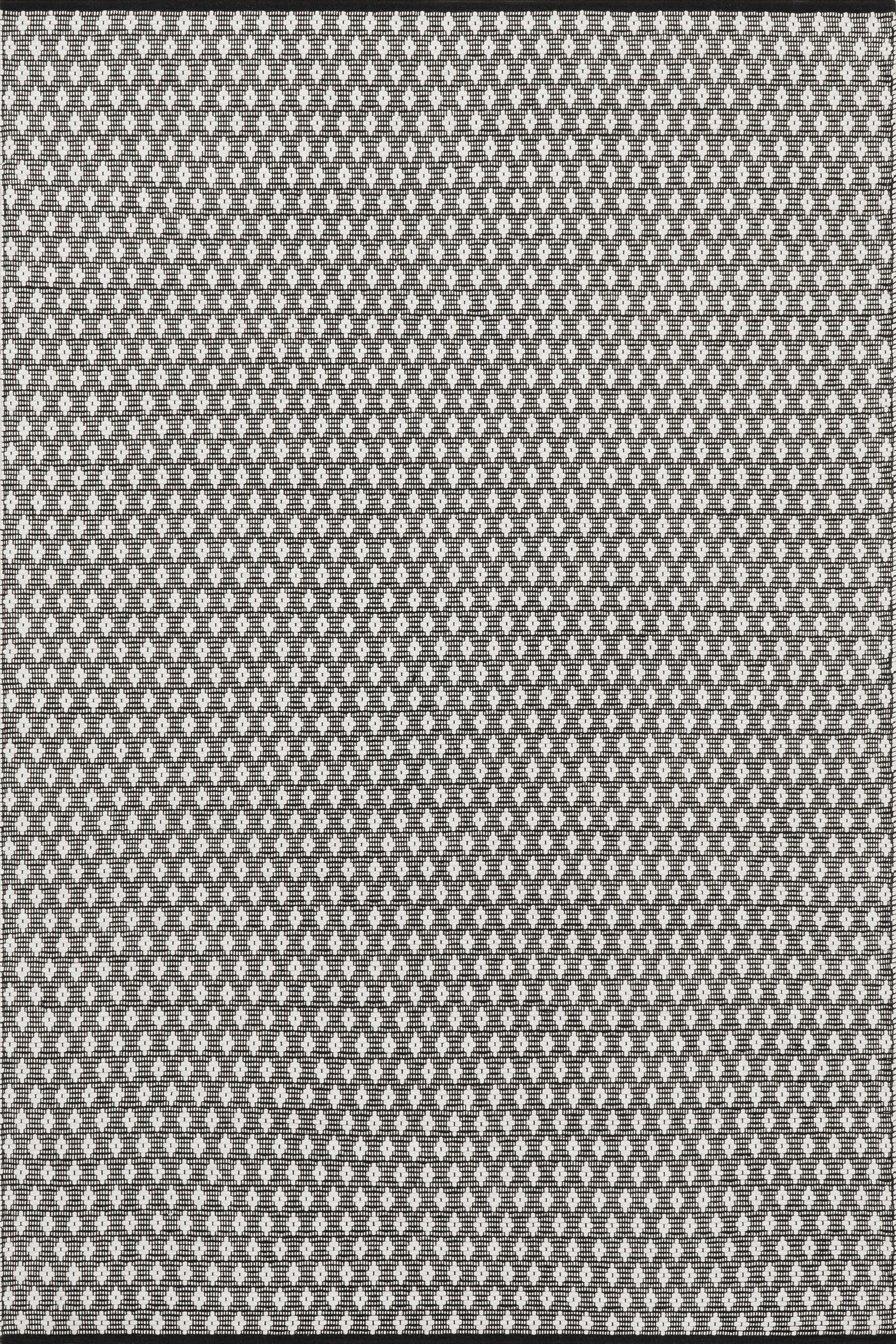 Dainty Diamond Handwoven Cotton Rug | Black
