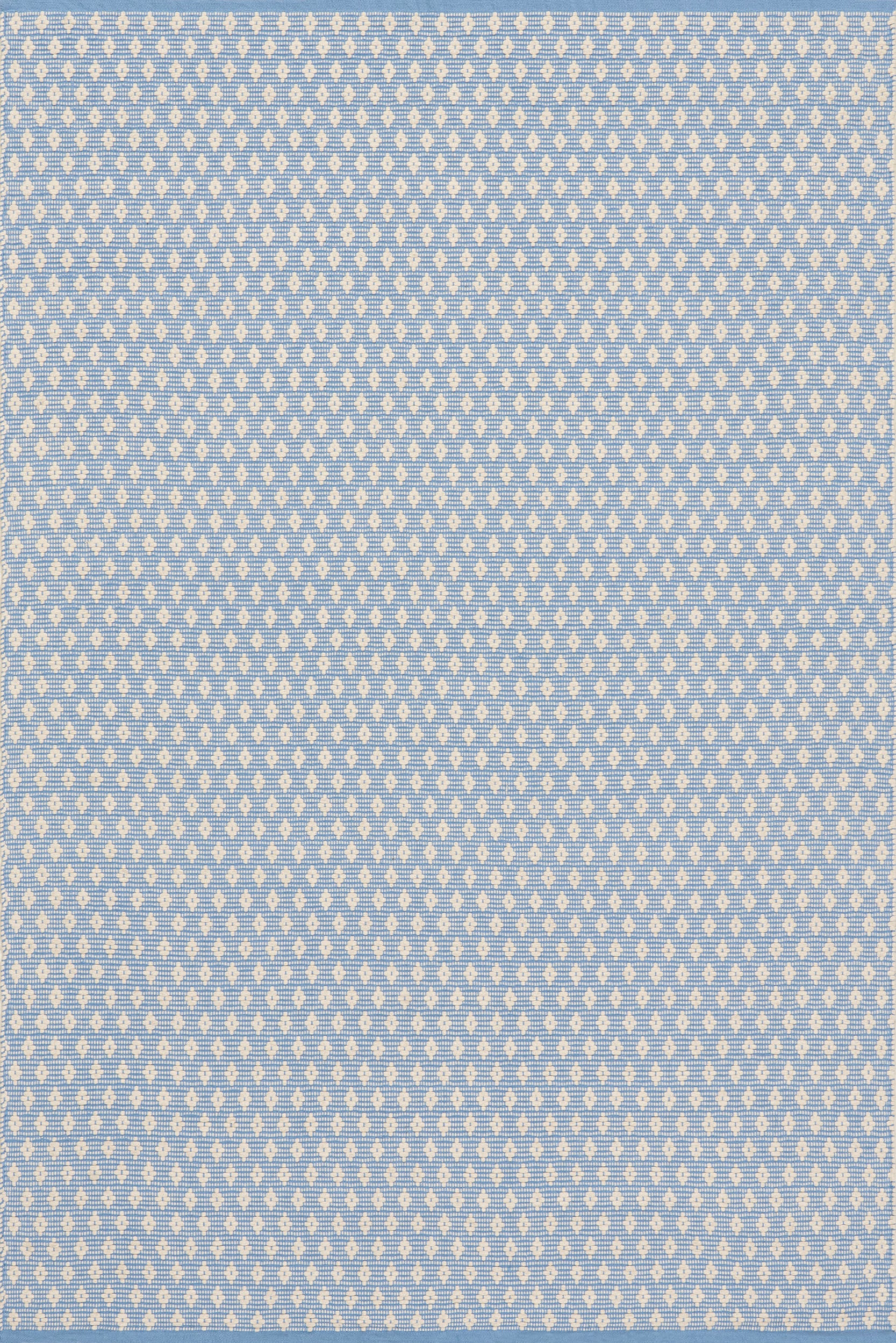 Dainty Diamond Handwoven Cotton Rug | Blue