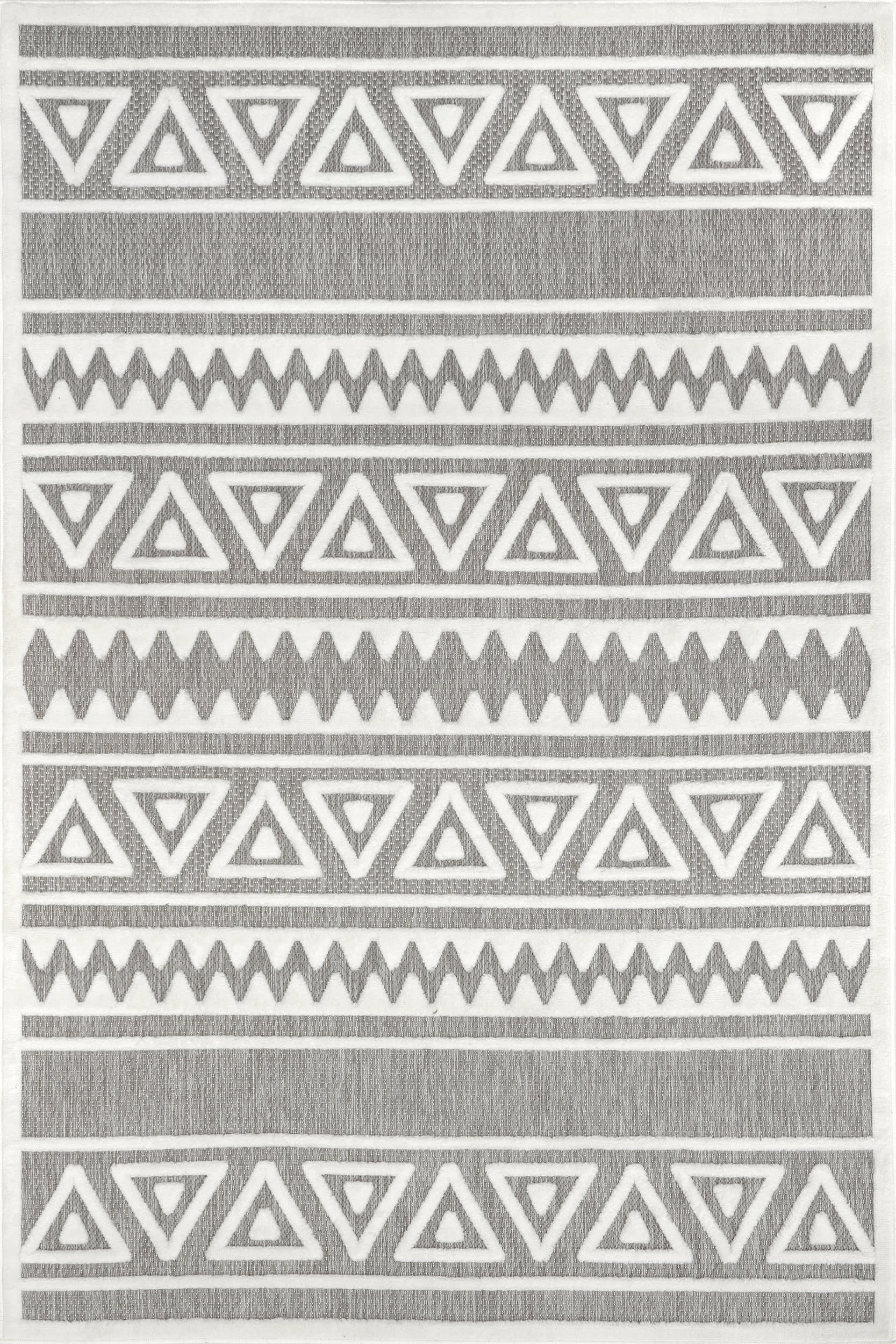 Dakota Indoor/Outdoor Banded Rug | Grey