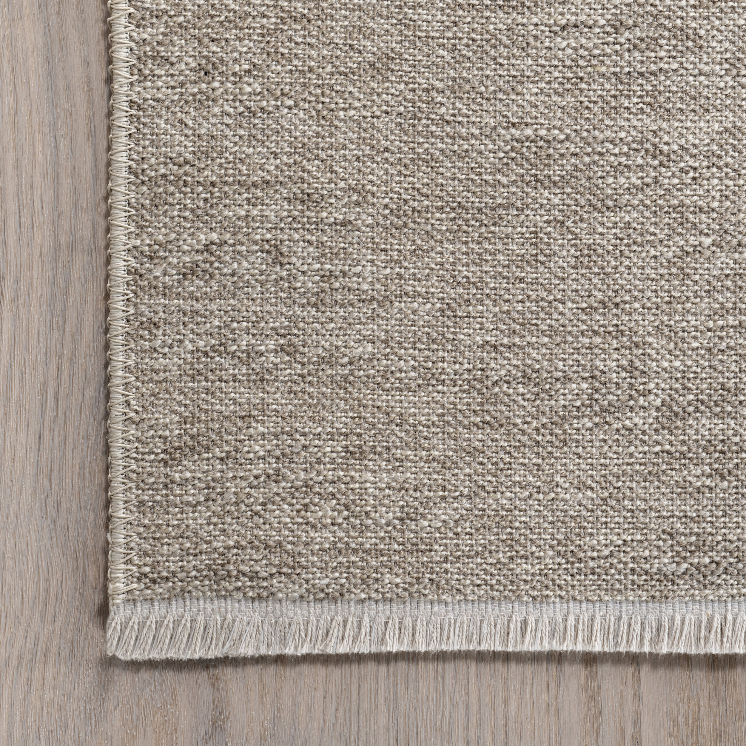 Darcy Dual Plaid Reversible Washable Rug | Cream - Image 3