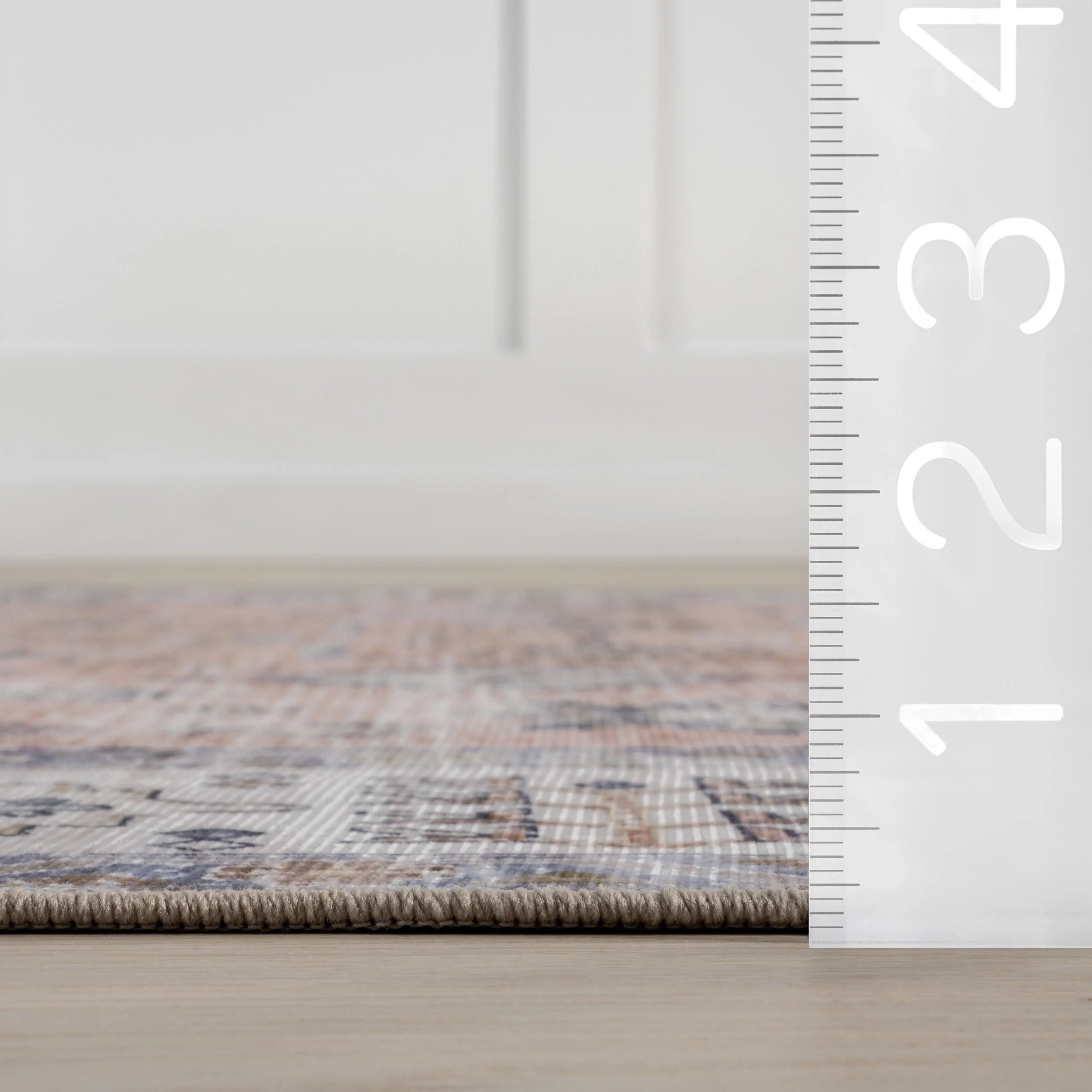Darla Medallion Washable Rug | Peach - Image 6