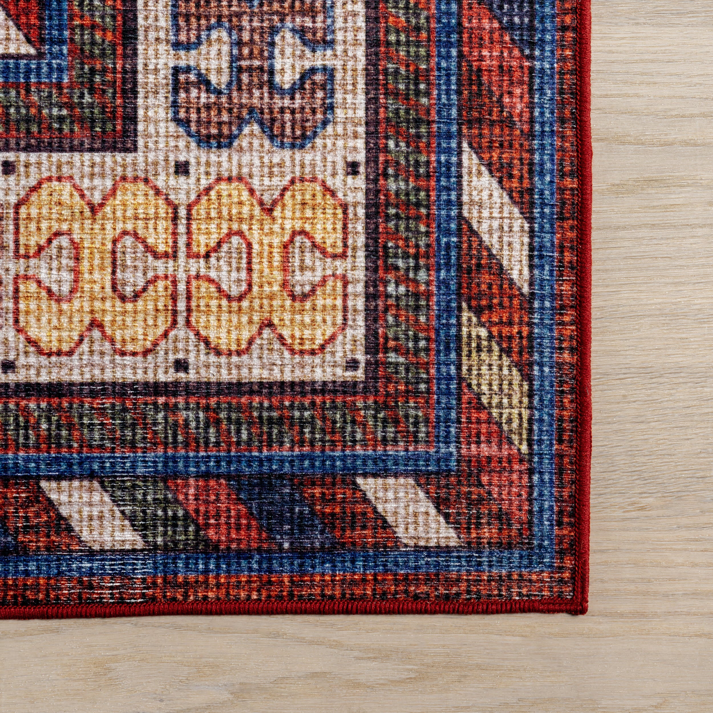Davina Classic Spill Proof Washable Rug | Brick - Image 4
