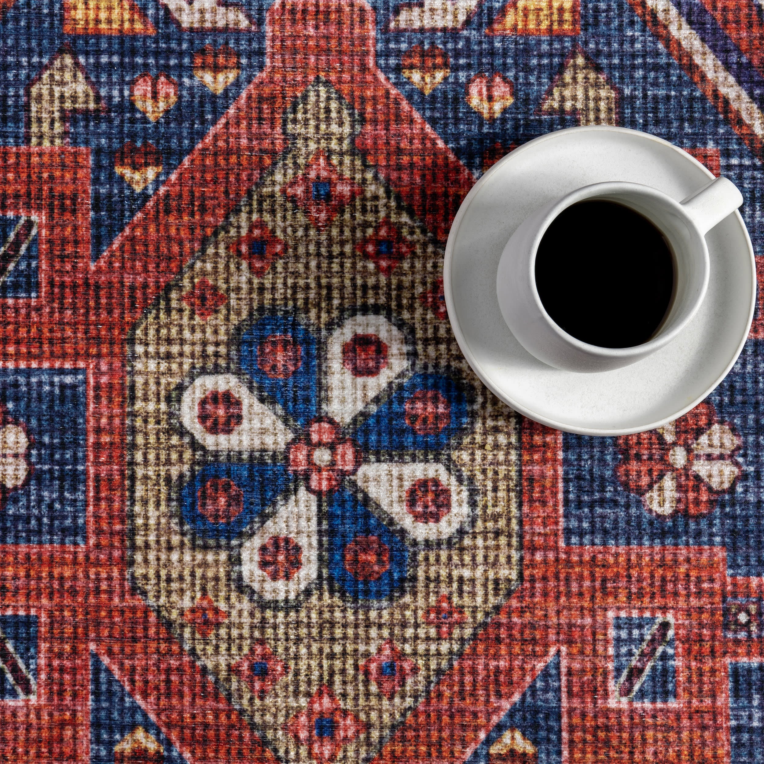 Davina Classic Spill Proof Washable Rug | Brick - Image 8