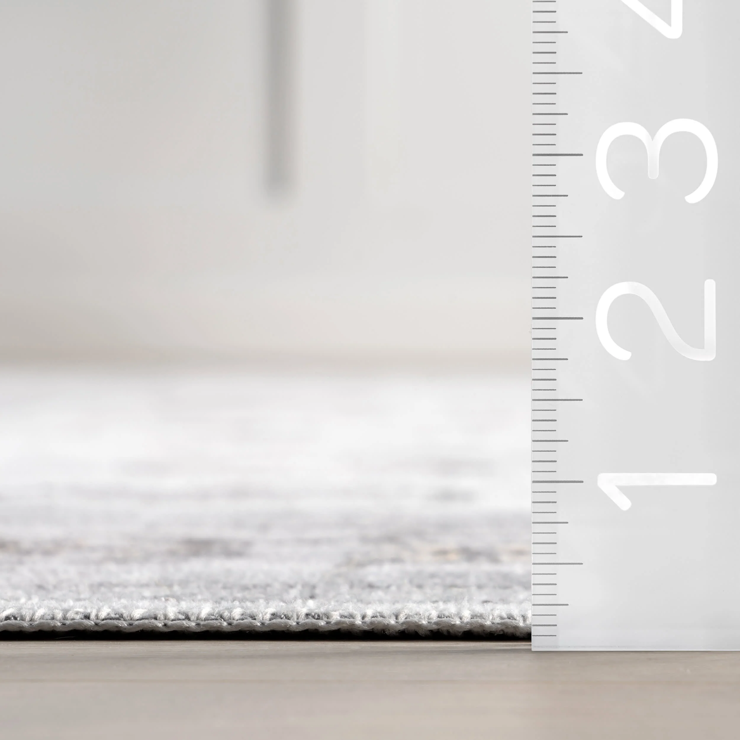 Dayflower Vintage Washable Rug | Light Grey - Image 5