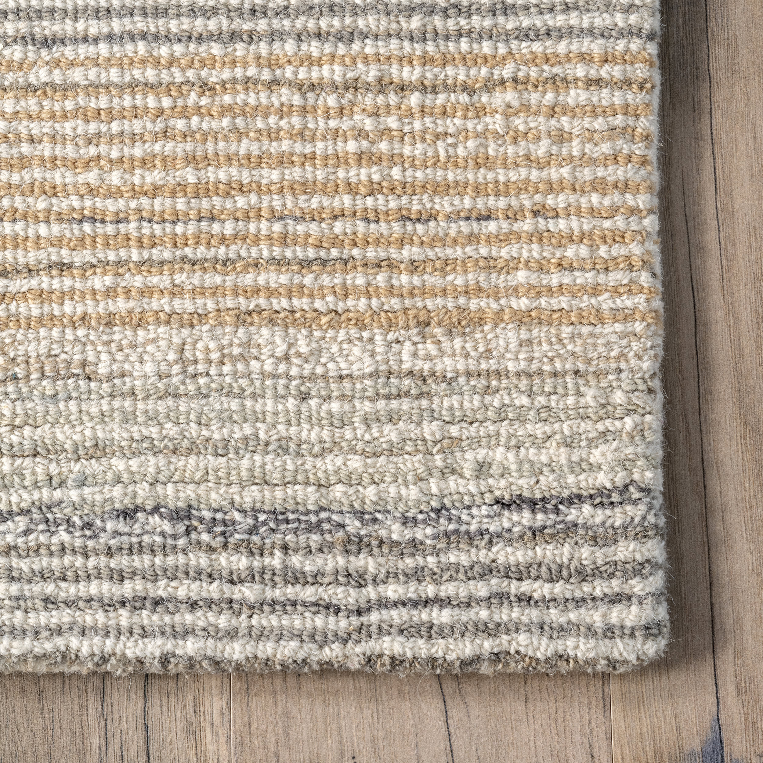 Deco Striped Tile Rug | Beige - Image 3
