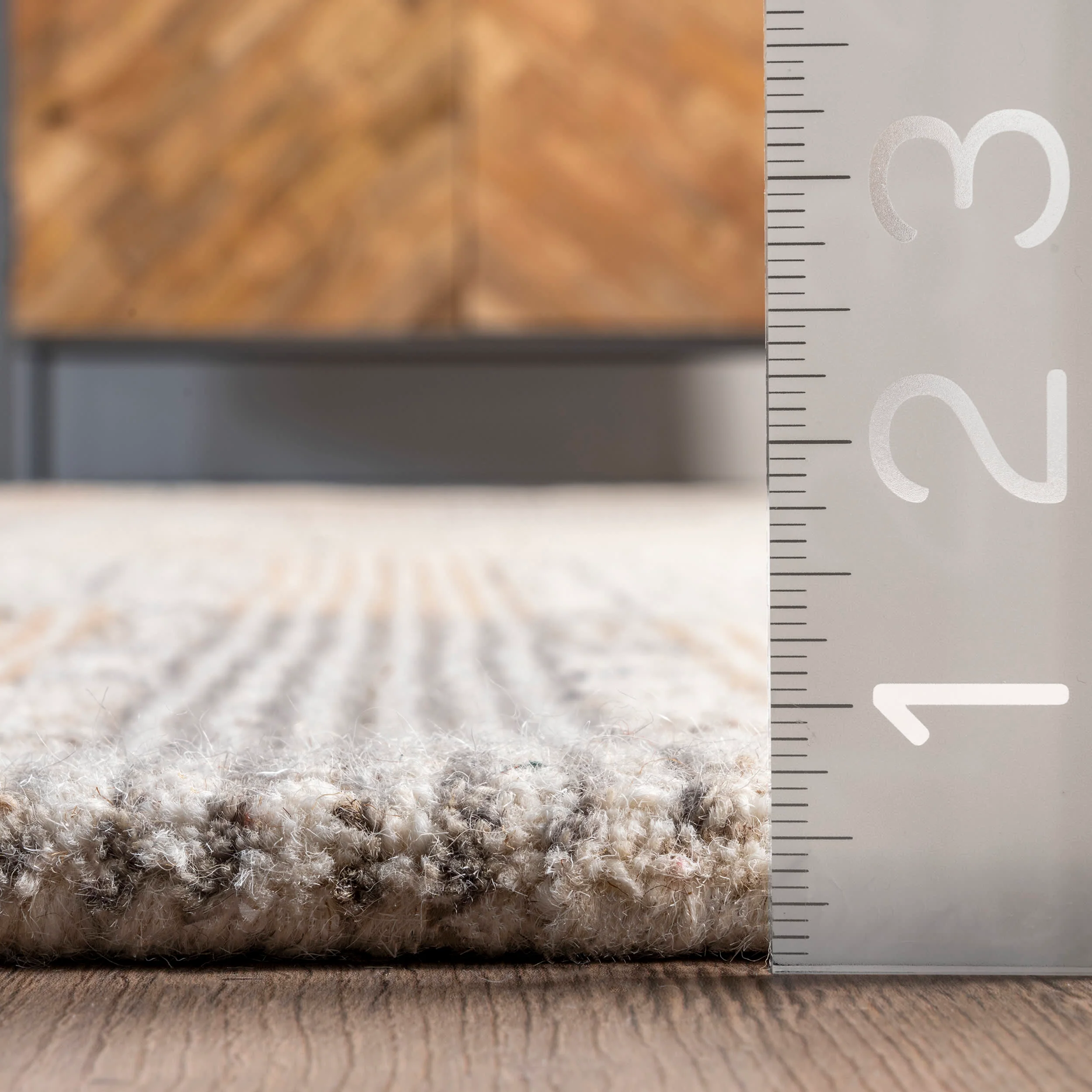 Deco Striped Tile Rug | Beige - Image 4
