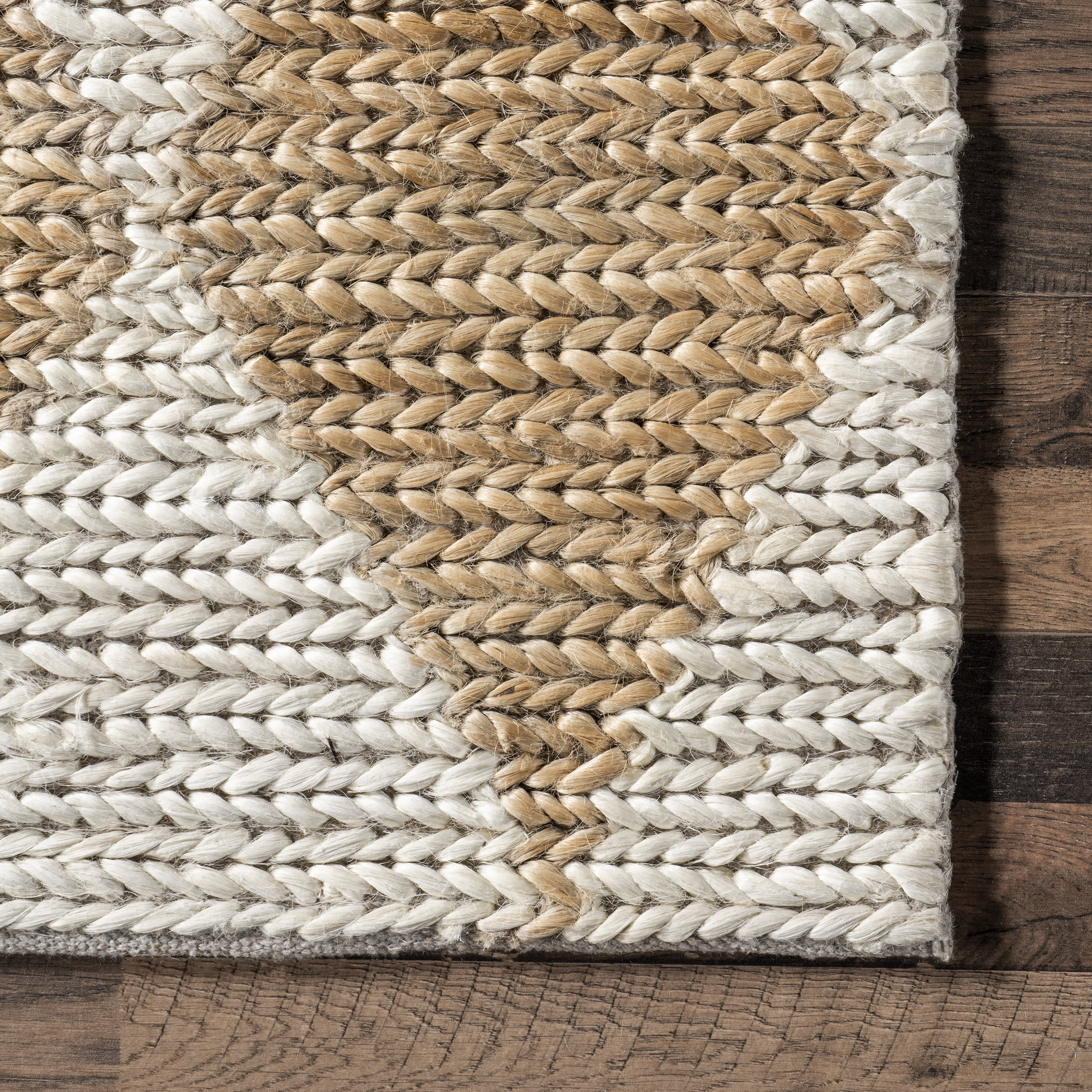 Deja Diamond Jute Trellis Rug | Natural - Image 3