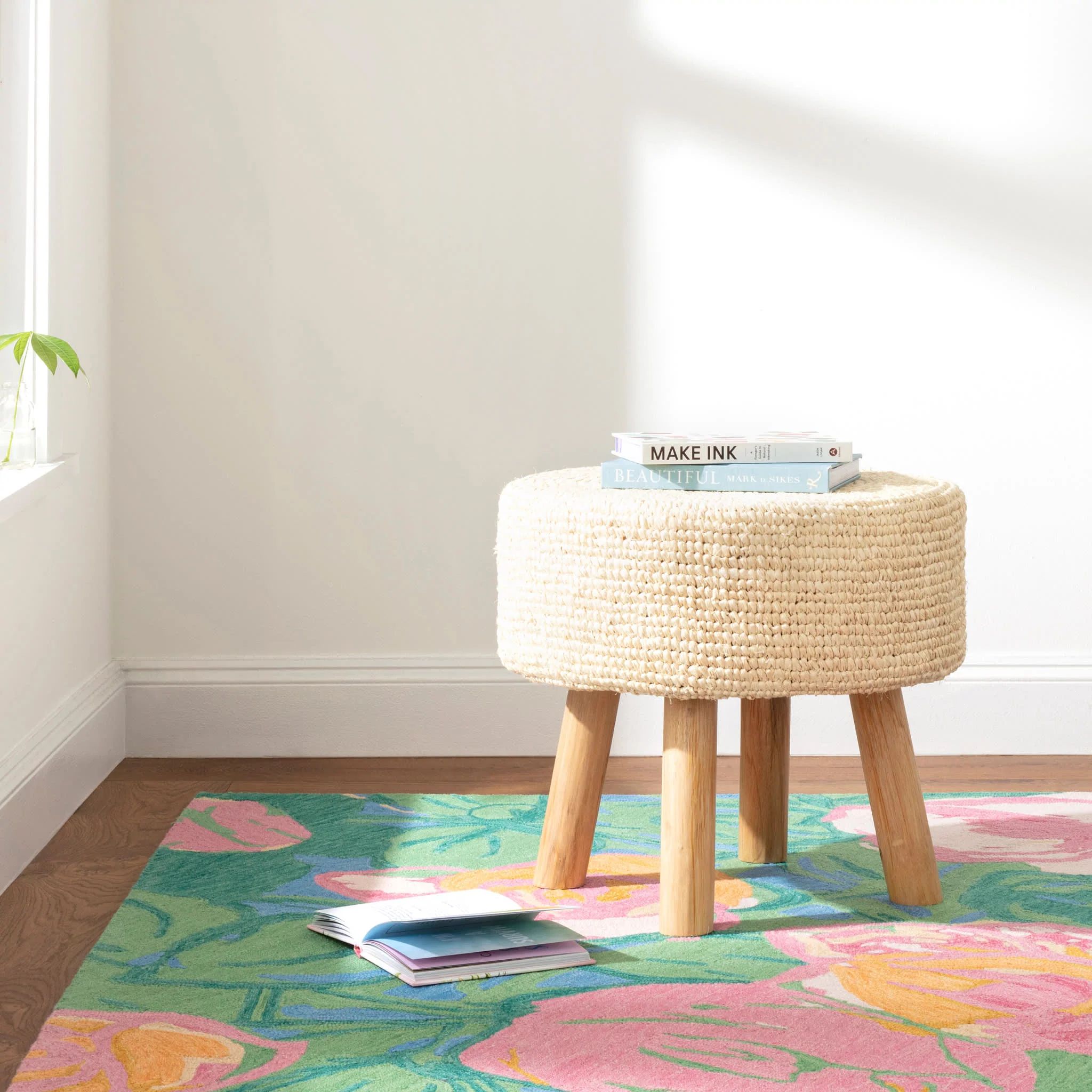 Dew Pond Hand Micro Hooked Wool Rug | Green - Image 2