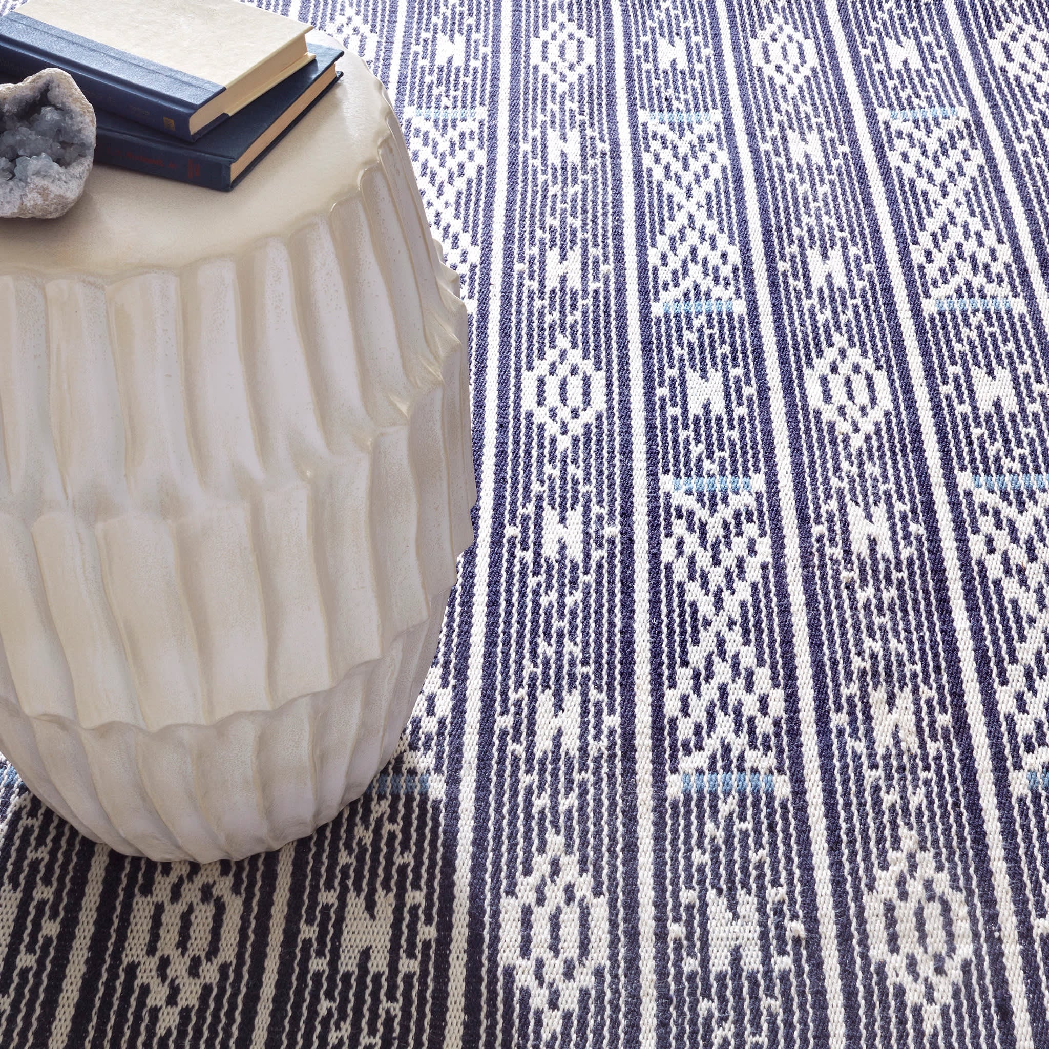 Dharma Handwoven Indoor/Outdoor Rug | Blue - Image 5