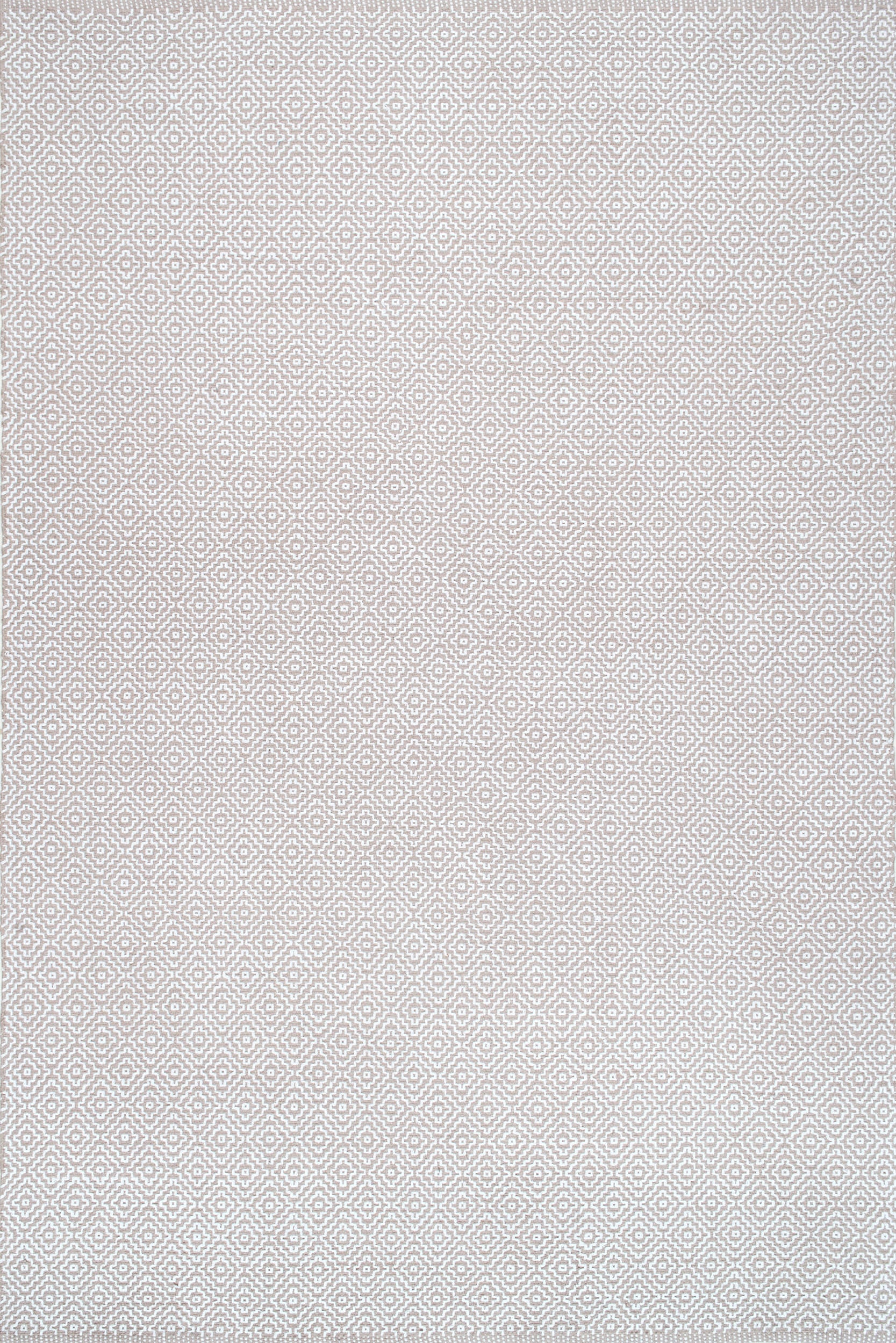Diamond Cotton Check Flatwoven Rug | Beige